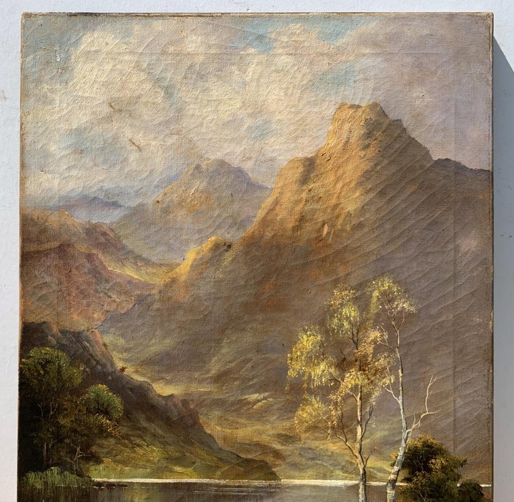 F. Walters - Pair of early 20th century British landscape paintings - Mountains For Sale 8