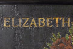 F. William Fosdick American Victorian Incised Wood and Oil Paint Portrait of Que