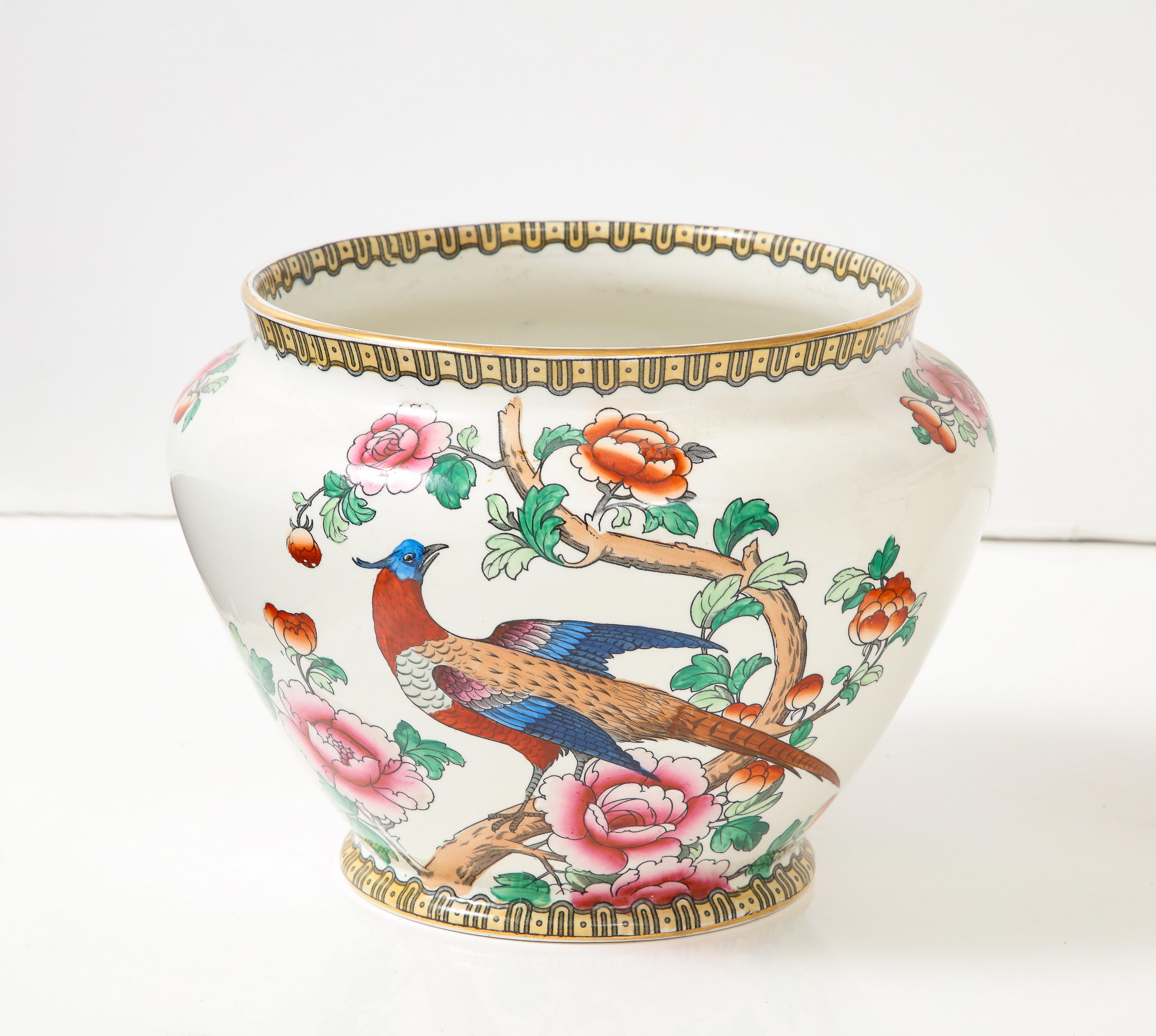 F. Winkel & Company Pheasant Cache Pots In Good Condition For Sale In New York, NY