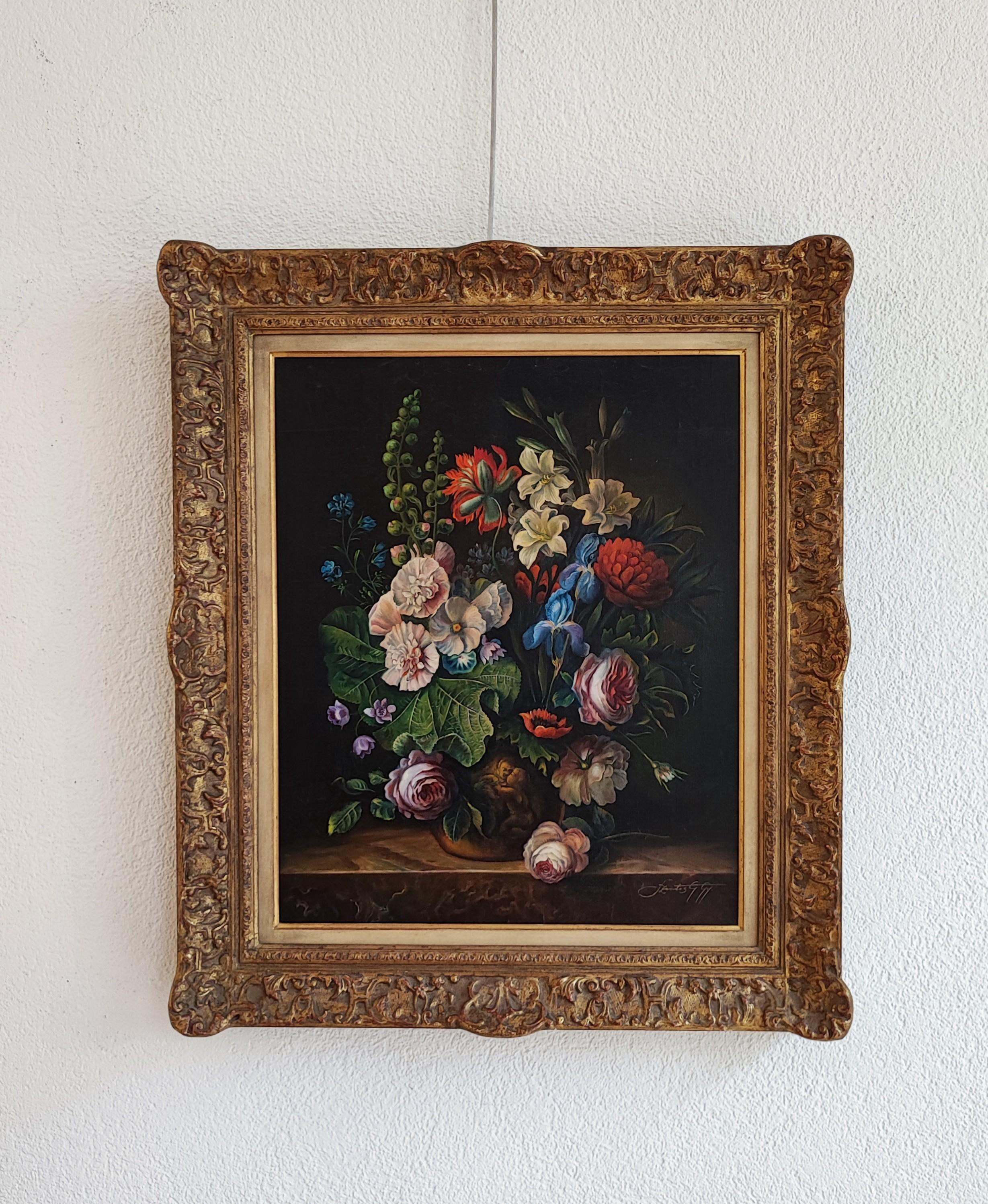 Bouquet di fiori - Painting di F. Zentes G. Gy