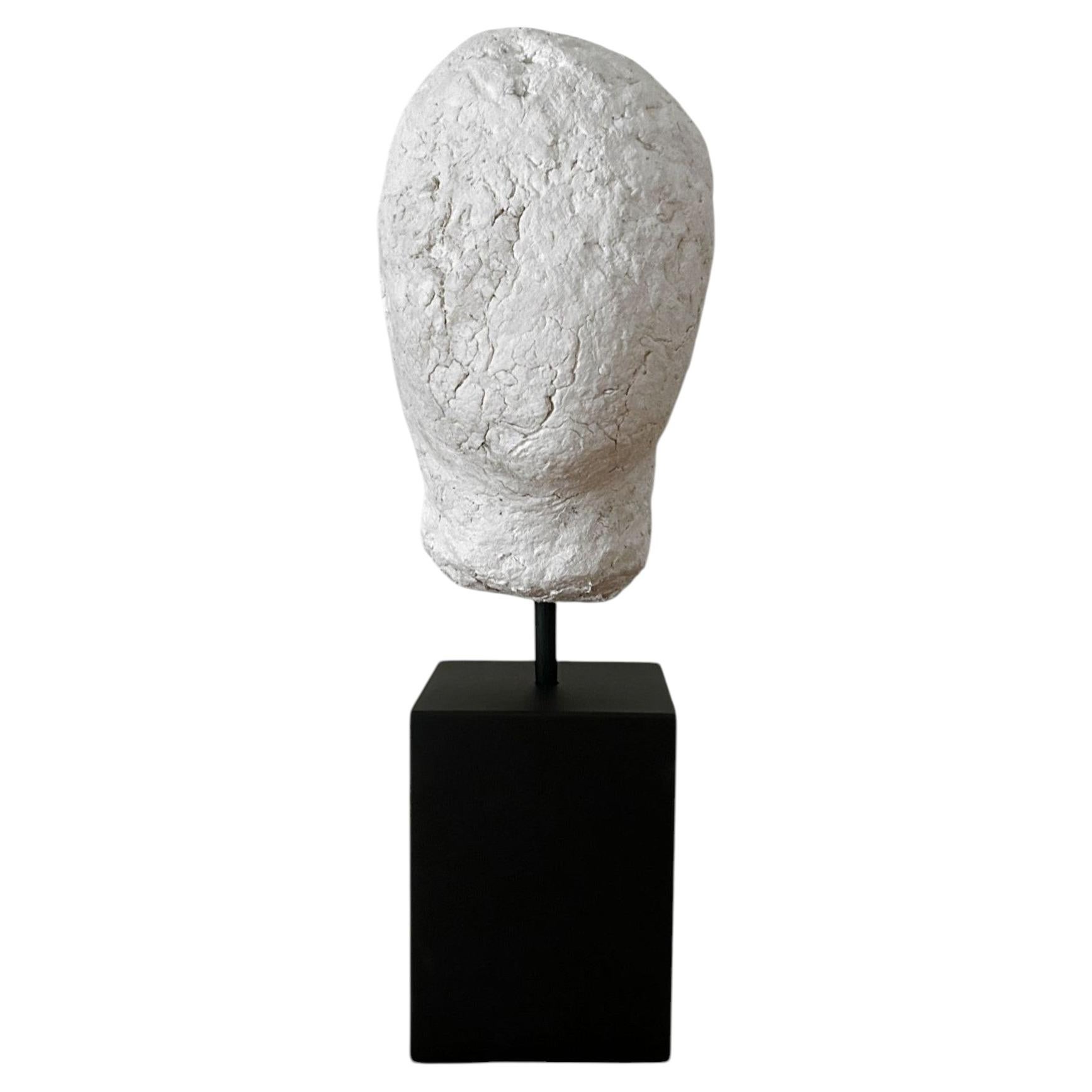 F05 Handmade Sculptural Bust On Wood Plinth by Object Atelier For Sale