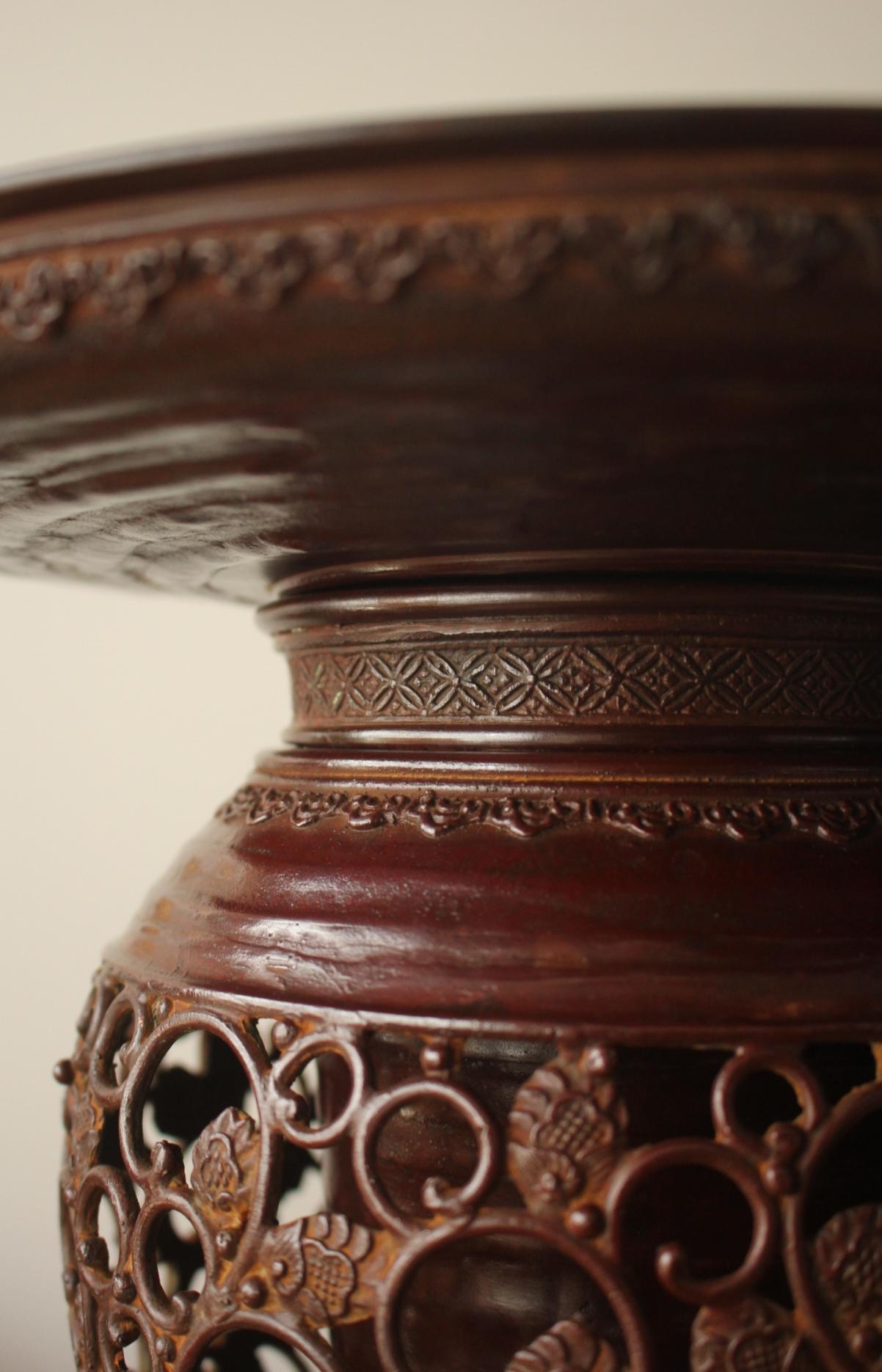 F1 Japanische Kunstvase aus Kupfer von Suga Gesshin, Takaoka Copperware im Zustand „Gut“ im Angebot in Niiza, JP