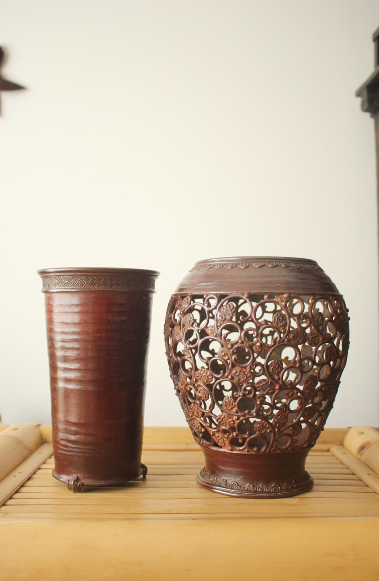 F1 Japanische Kunstvase aus Kupfer von Suga Gesshin, Takaoka Copperware im Angebot 3