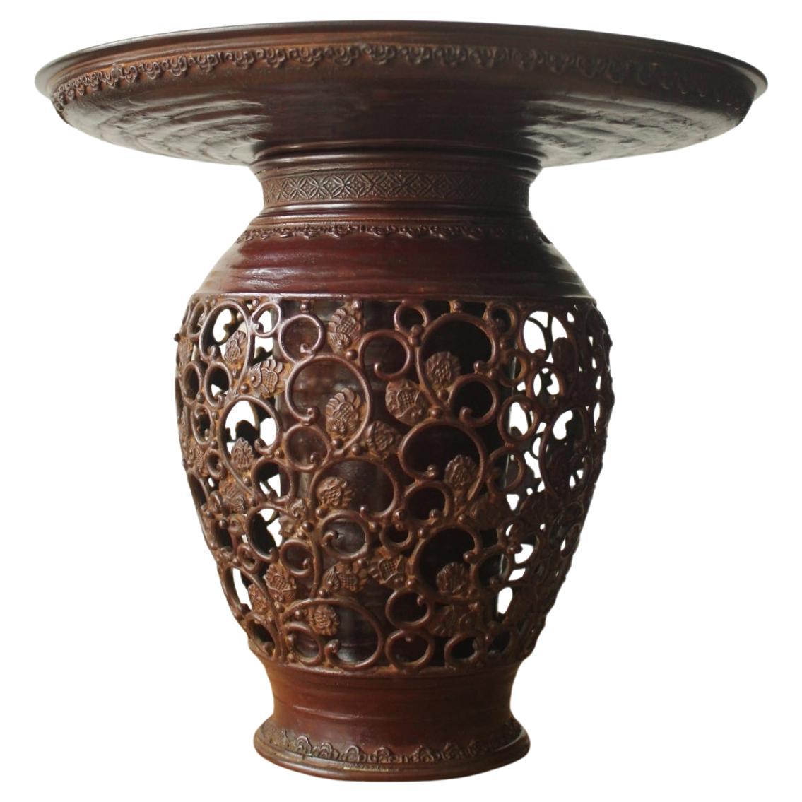 F1 Japanische Kunstvase aus Kupfer von Suga Gesshin, Takaoka Copperware im Angebot