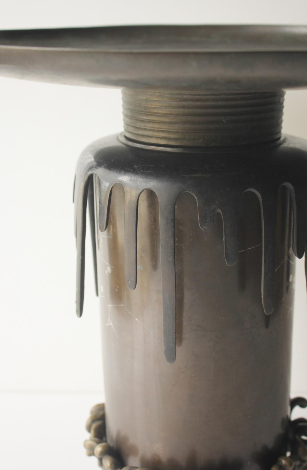 F11 Jarrón de cobre antiguo de arte japonés Copperware en venta 7