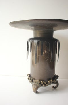 F11 Japanische Kunst antike Kupfer Vase Kupferwaren