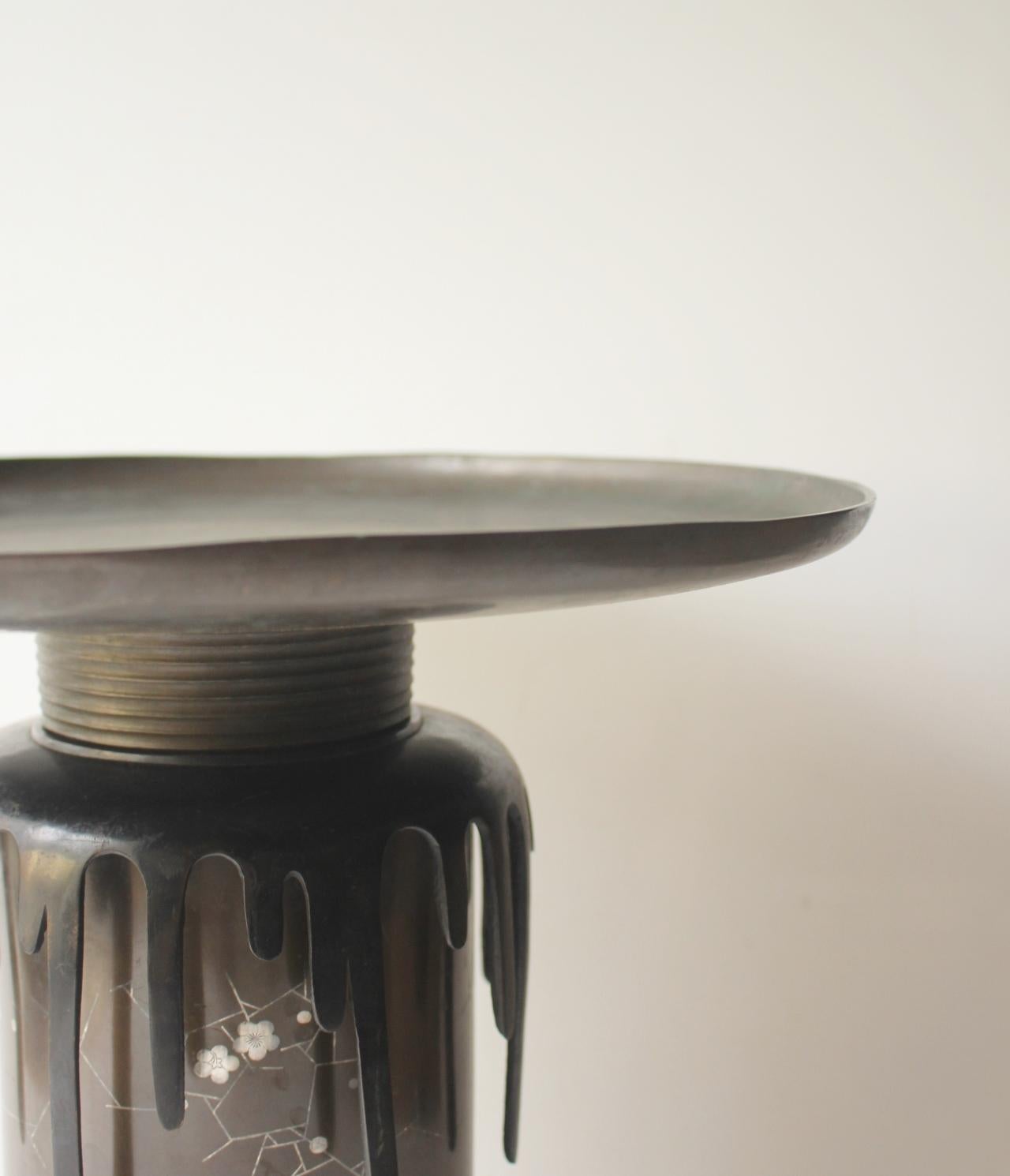 F11 Jarrón de cobre antiguo de arte japonés Copperware Cobre en venta