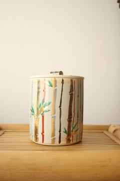 F2 Japanese Art Miura Chikuken, Kenzan design Bamboo Water Jar, Tea Ceremony