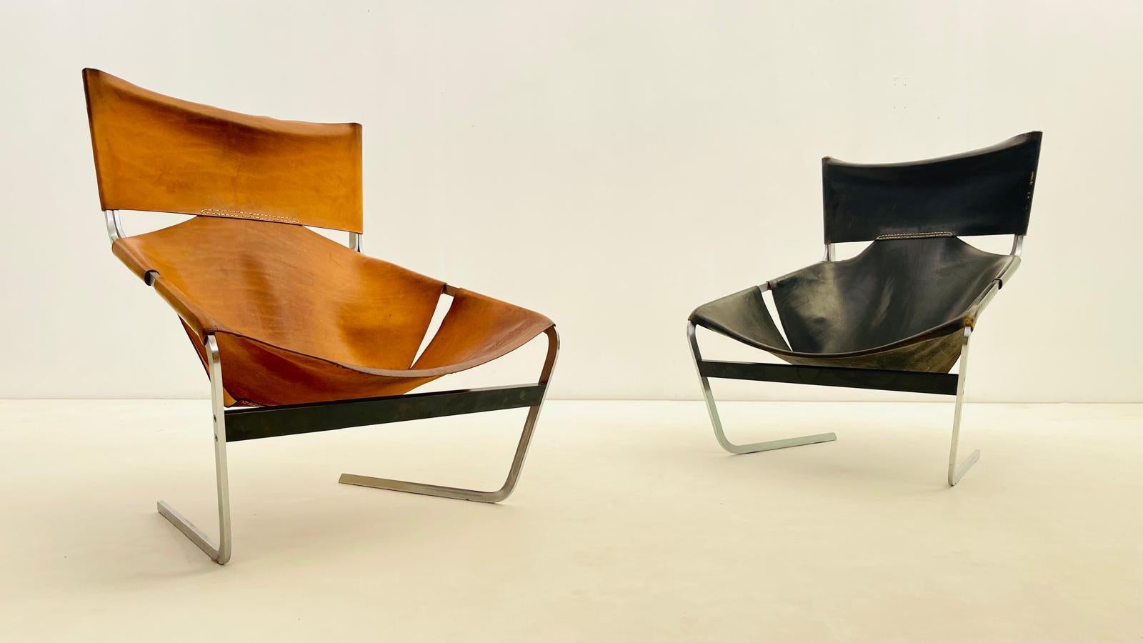 'F444'  Leather lounge chair by Pierre Paulin for Artifort im Angebot 10
