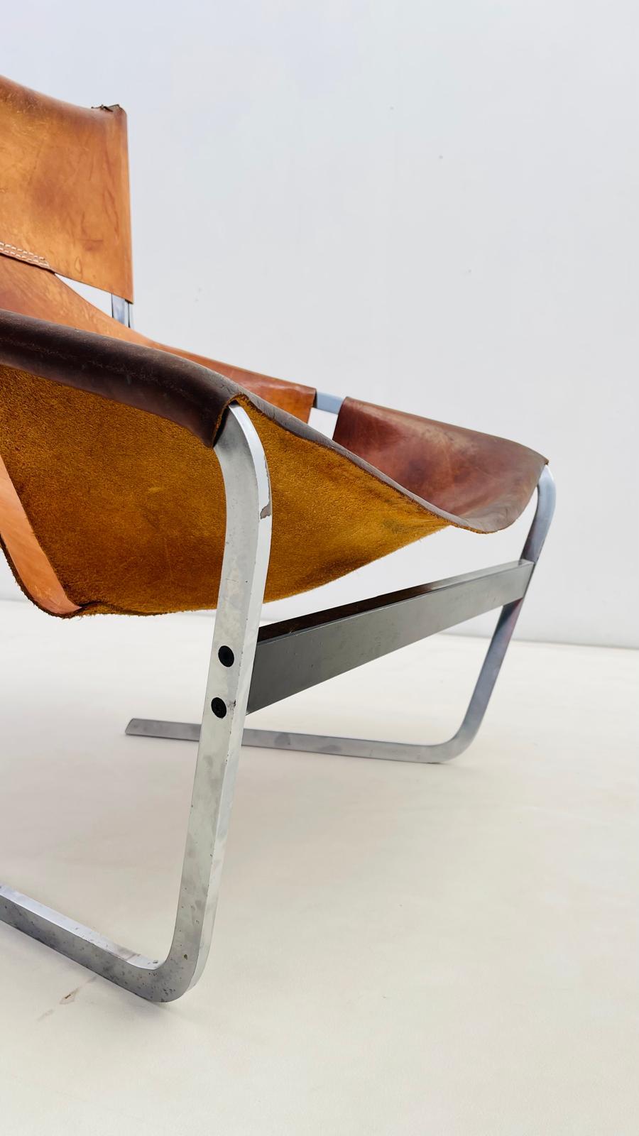 'F444'  Leather lounge chair by Pierre Paulin for Artifort im Angebot 1