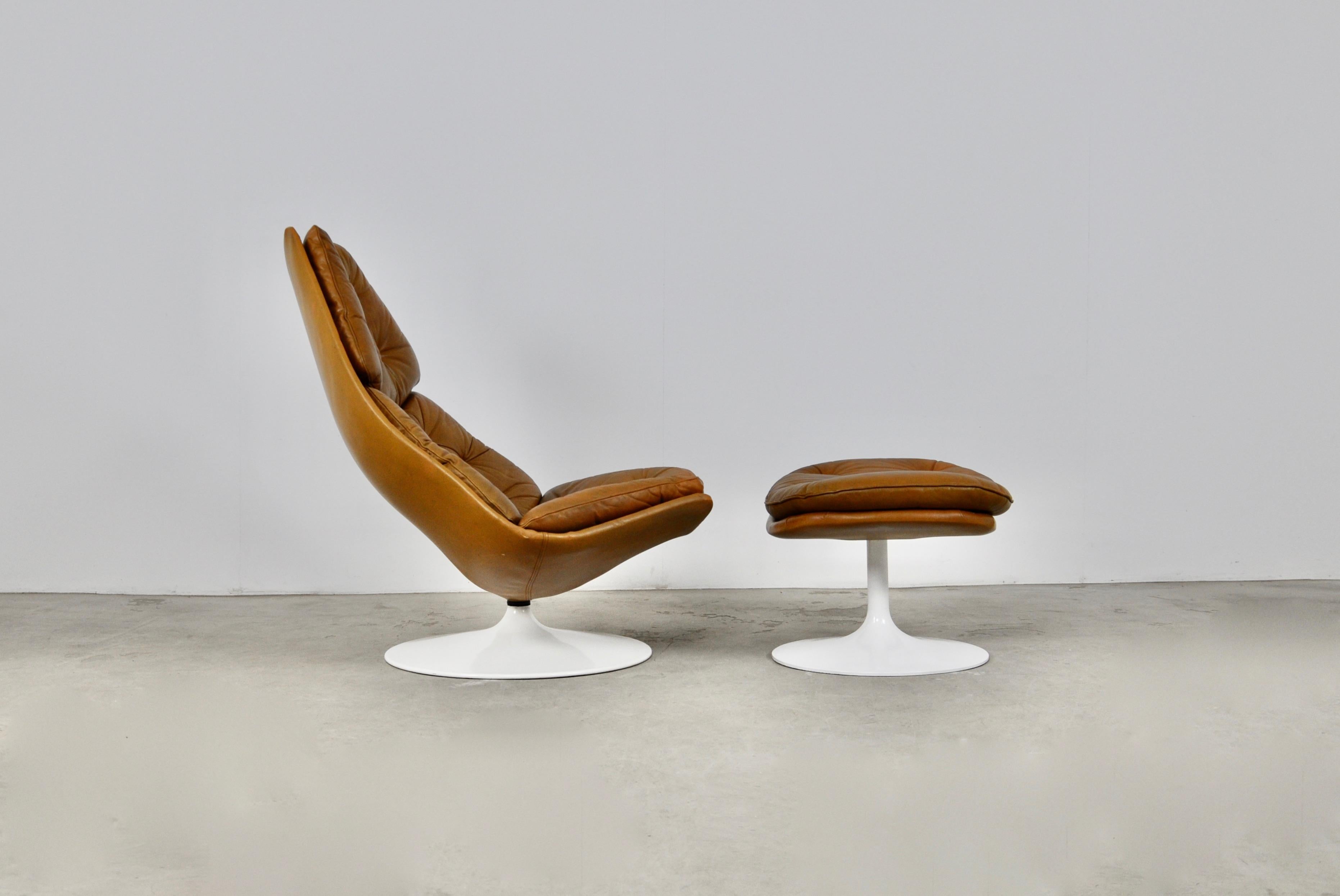 F510 Chair and Ottoman, Geoffrey Harcourt for Artifort, 1960s In Good Condition In Lasne, BE