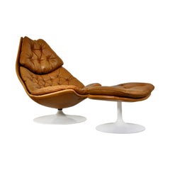 F510 Stuhl und Ottomane:: Geoffrey Harcourt für Artifort:: 1960er Jahre