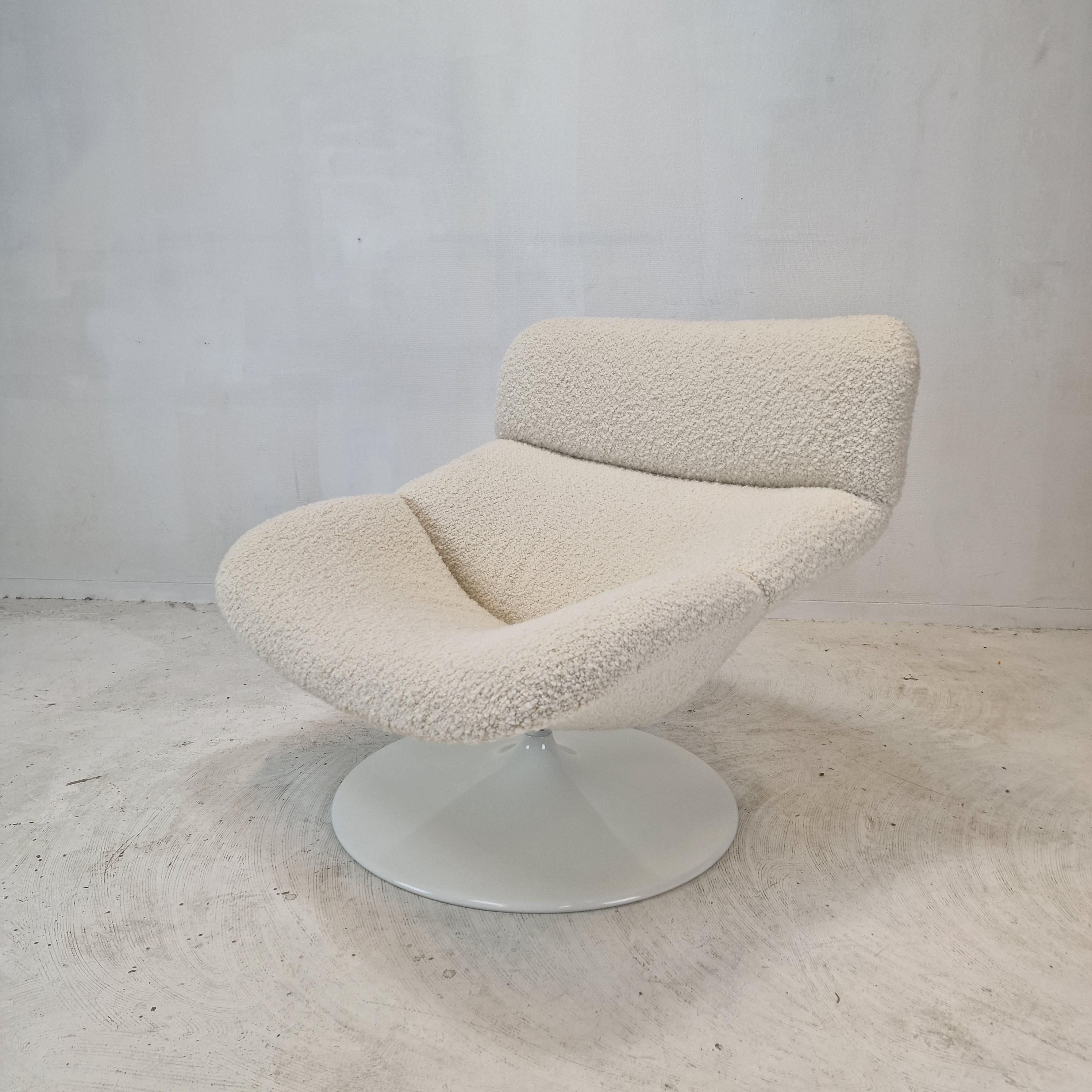 Mid-Century Modern F518 Lounge Chair with Ottoman by Geoffrey Harcourt for Artifort, 1970s