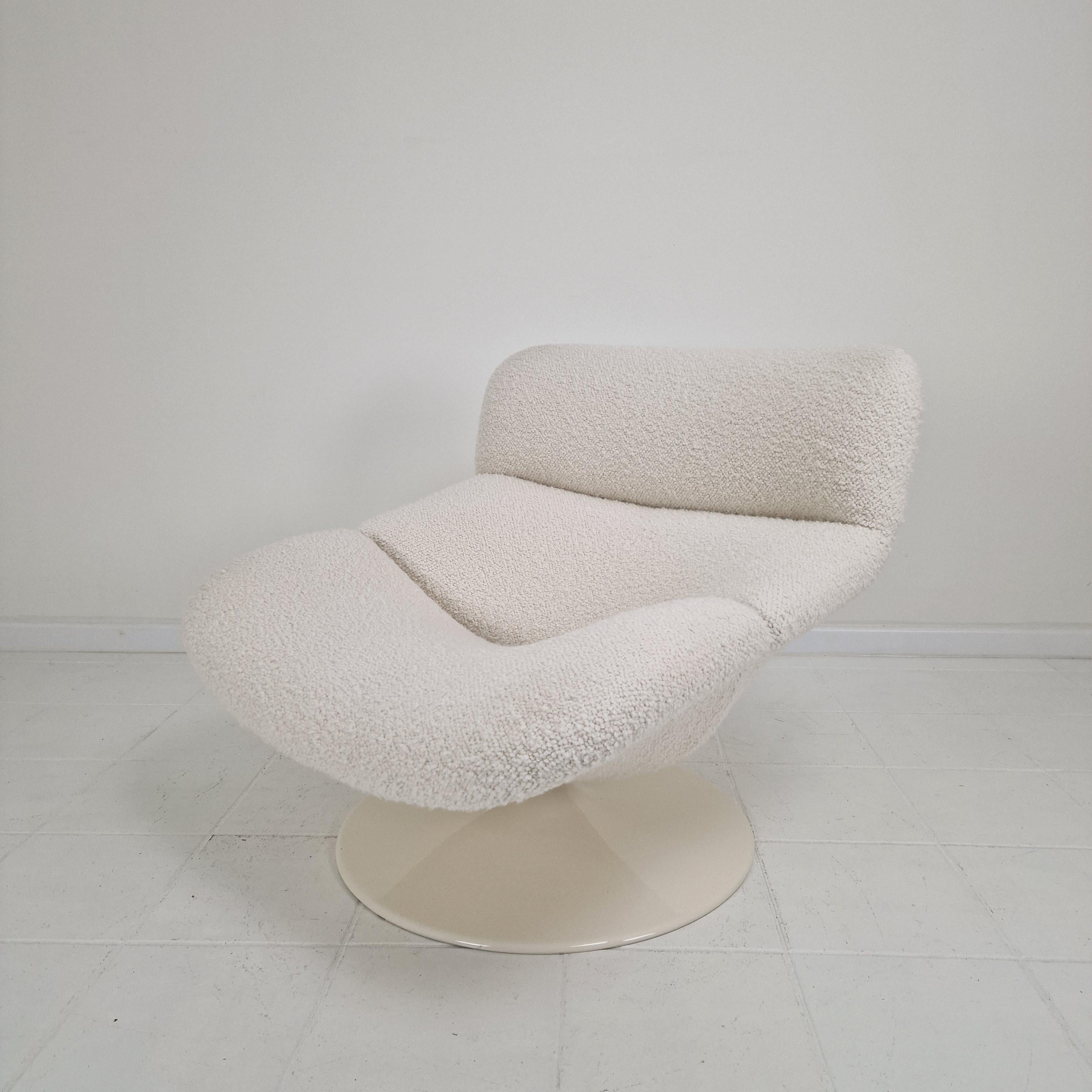 Dutch F518 Lounge Chair with Ottoman by Geoffrey Harcourt for Artifort, 1970s For Sale