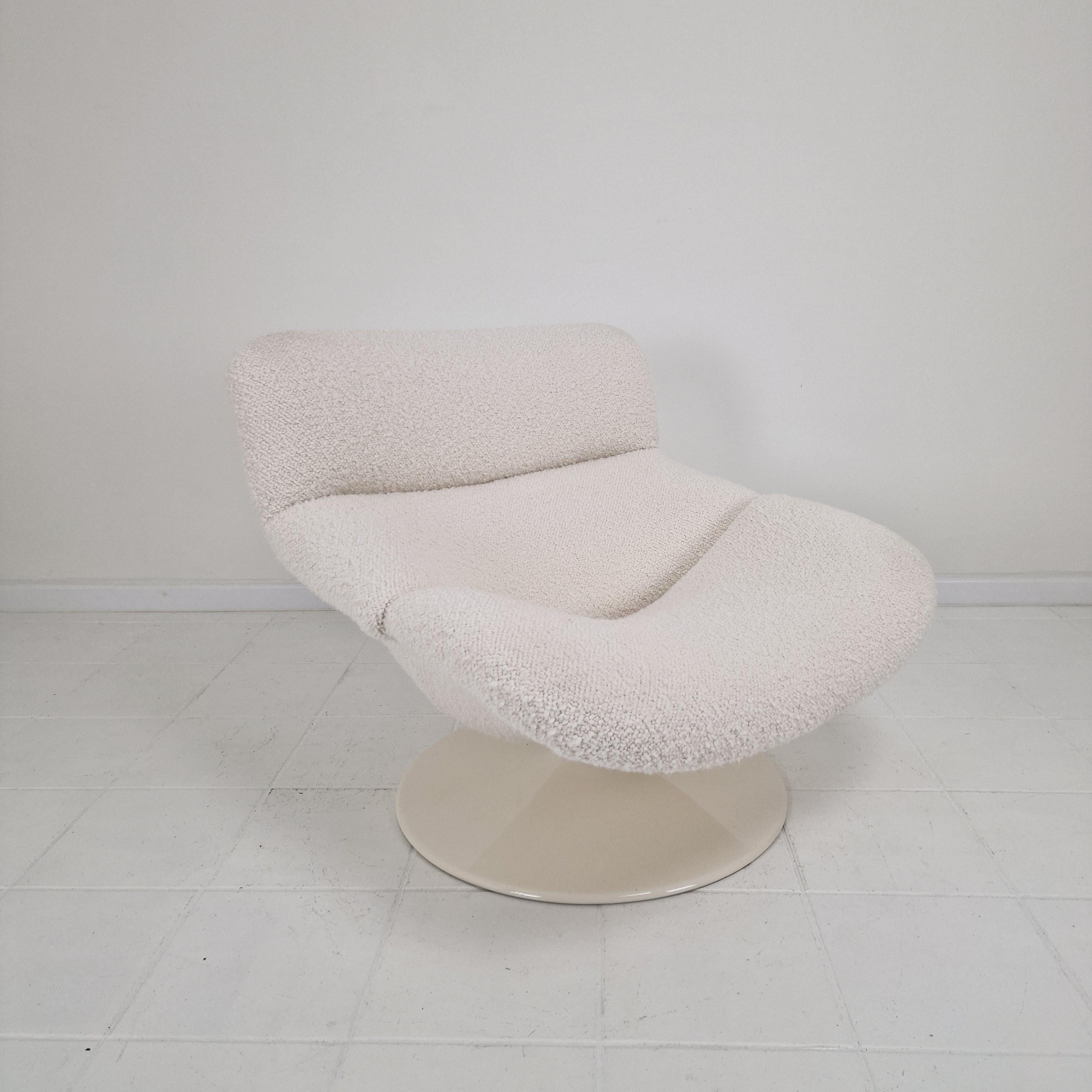 F518 Lounge Chair with Ottoman by Geoffrey Harcourt for Artifort, 1970s In Excellent Condition For Sale In Oud Beijerland, NL