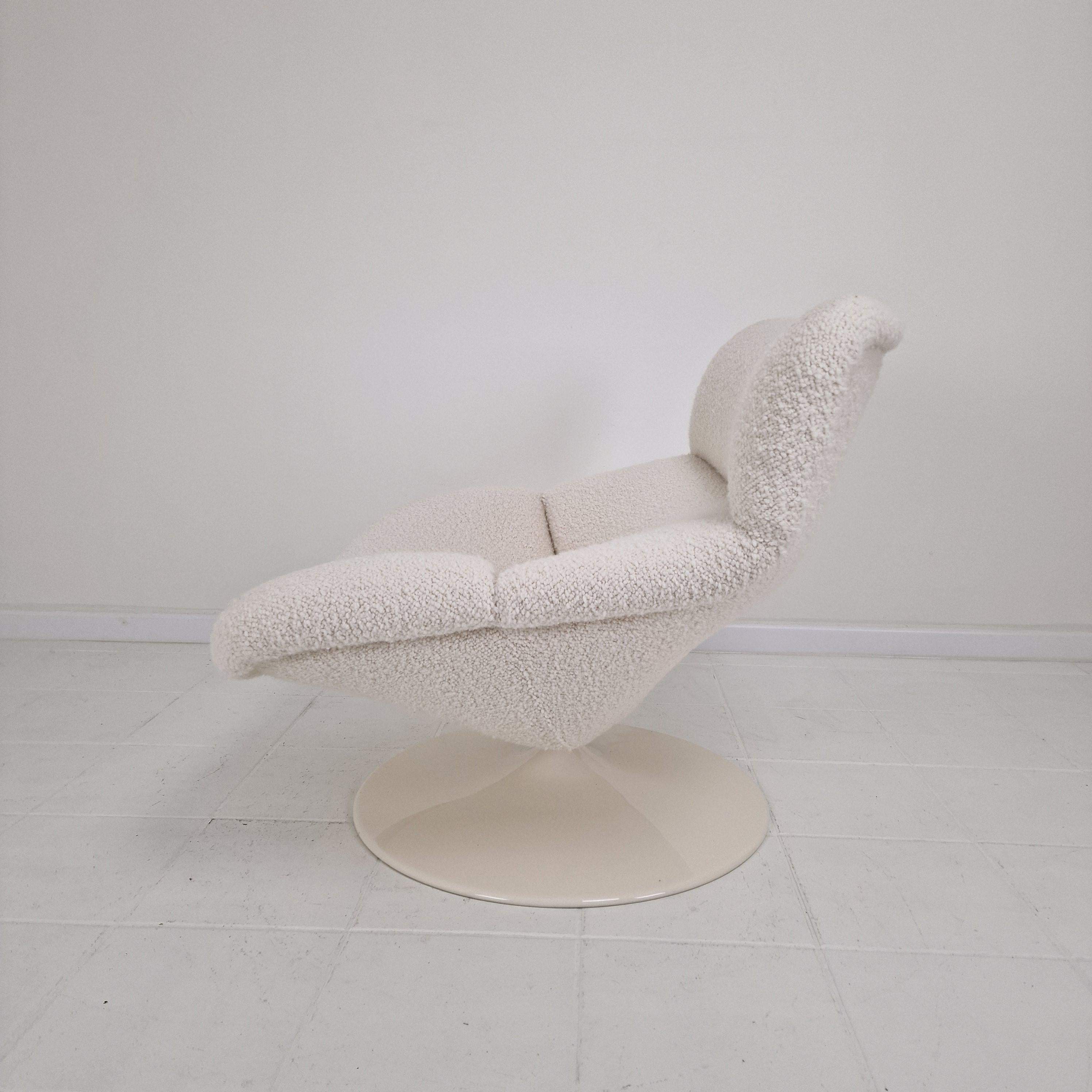 F518 Lounge Chair with Ottoman by Geoffrey Harcourt for Artifort, 1970s For Sale 1