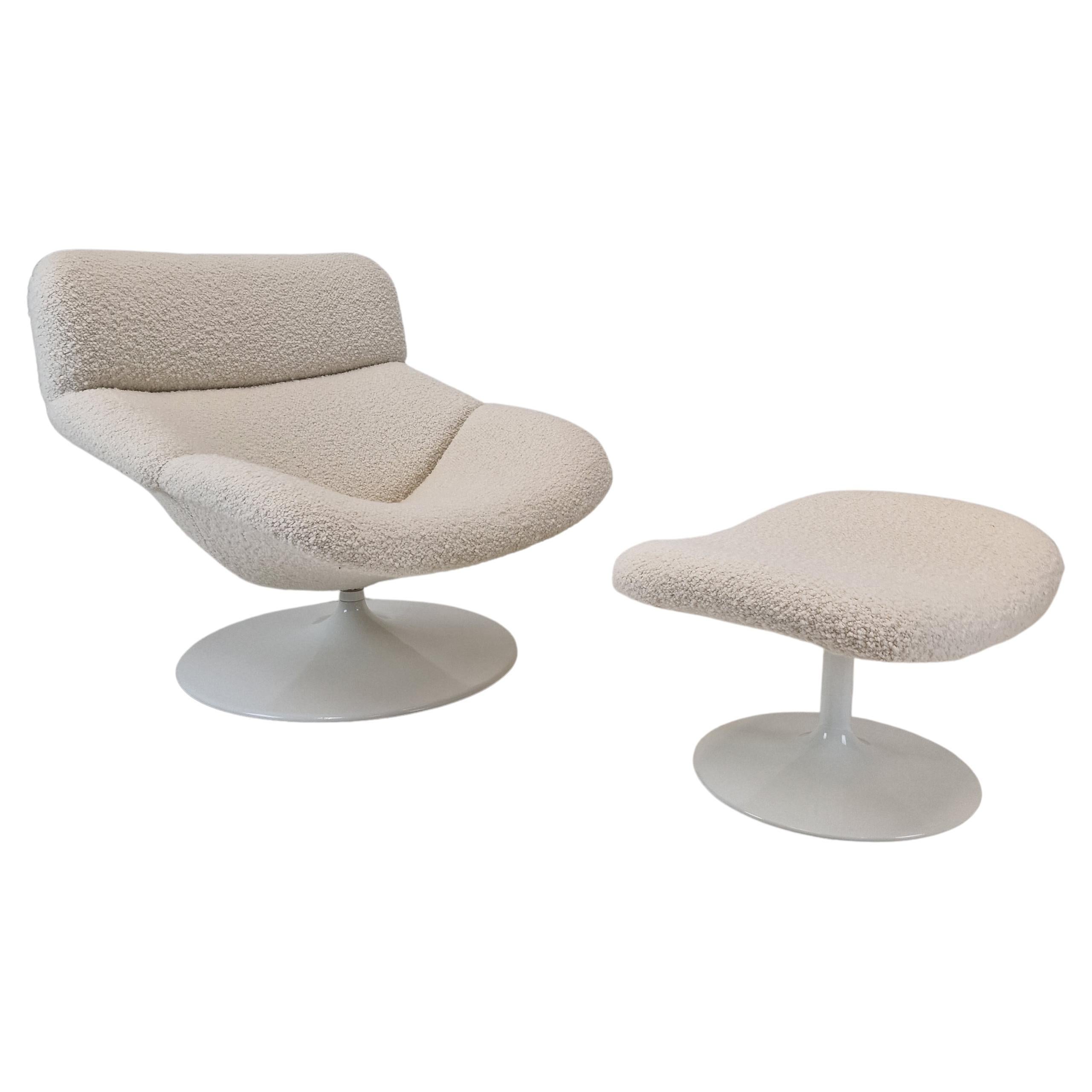 F518 Lounge Chair with Ottoman by Geoffrey Harcourt for Artifort, 1970s