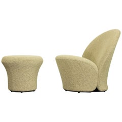 F572 Lounge Chair and Mushroom Ottoman by Pierre Paulin for Artifort, 1967