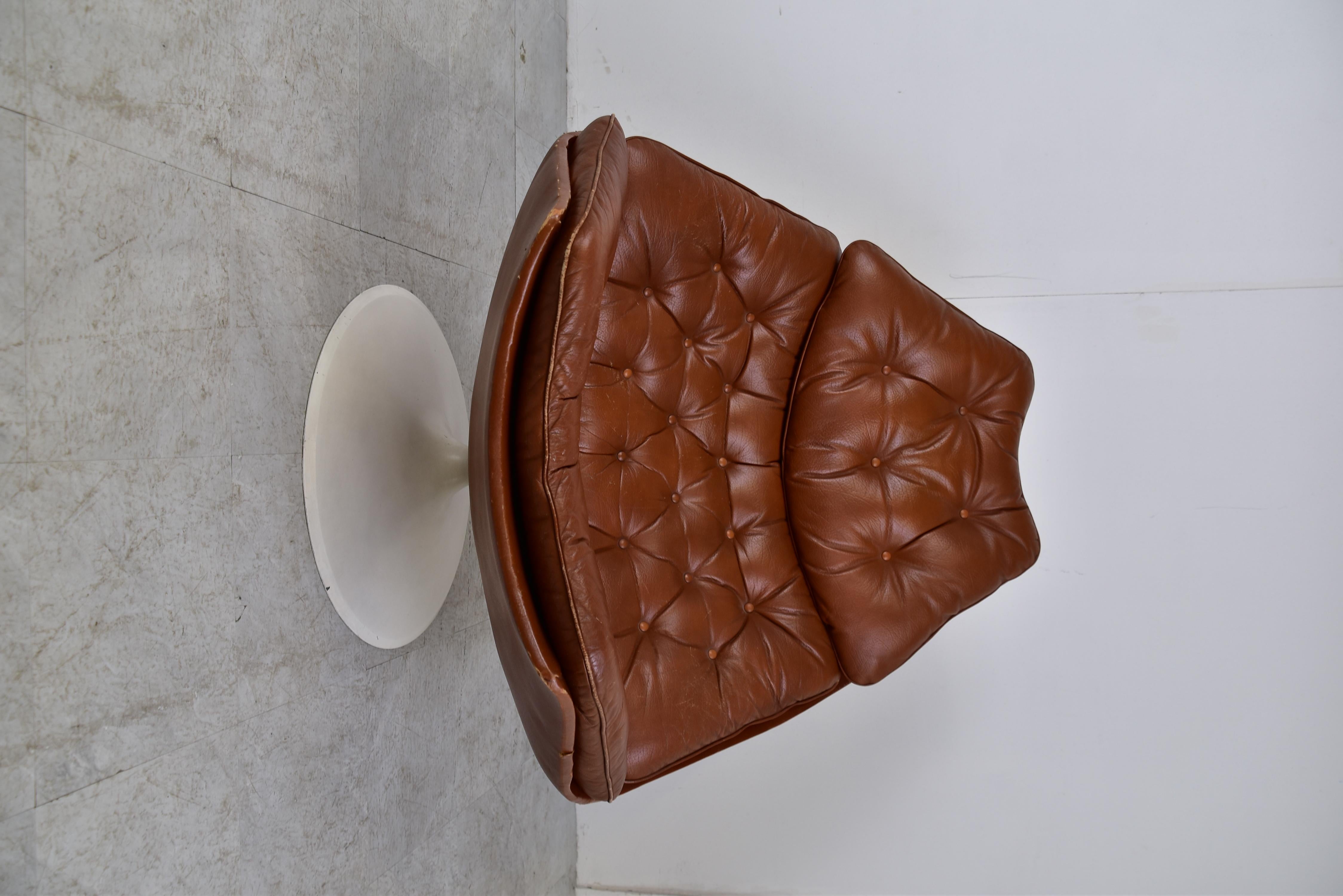 Belgian F588 Chair and Ottoman, Geoffrey Harcourt for Artifort 1960s