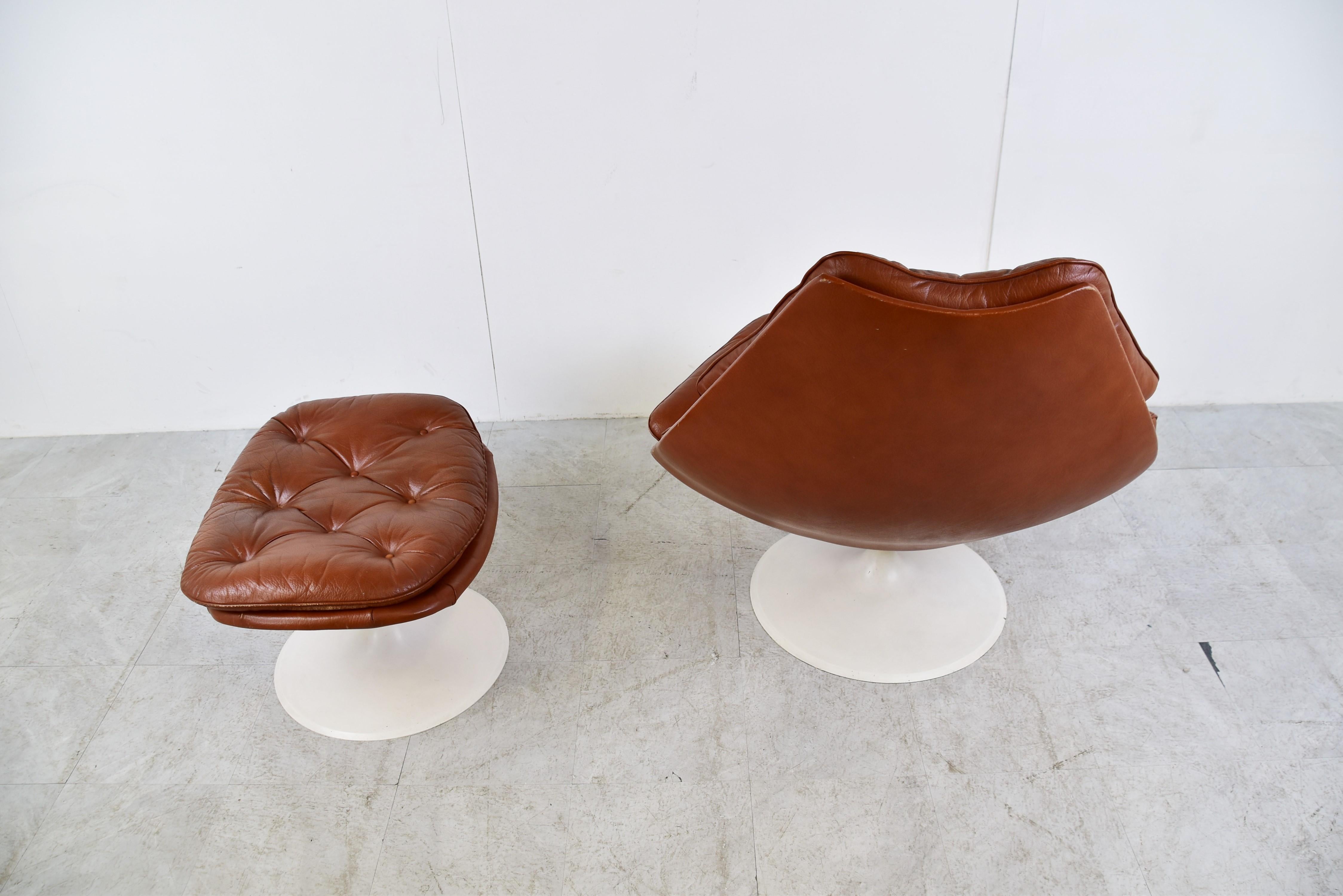 F588 Chair and Ottoman, Geoffrey Harcourt for Artifort 1960s 1