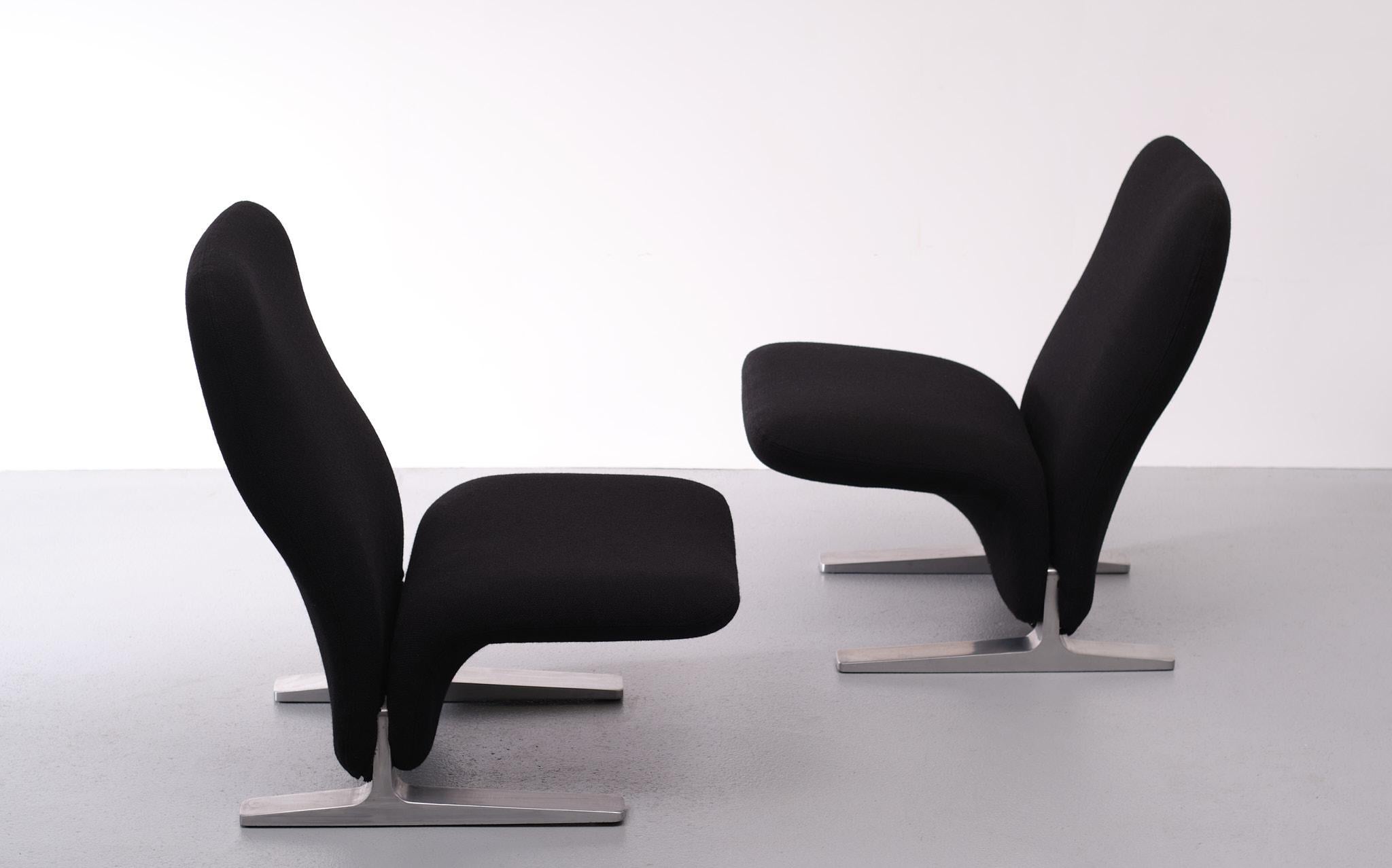 Aluminum F780 Concorde Lounge Chairs by Pierre Paulin for Artifort in New Upholstery For Sale