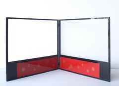 F8 Old Japanese Art Tea ceremony utensils Furosaki folding screen Wajima lacquer