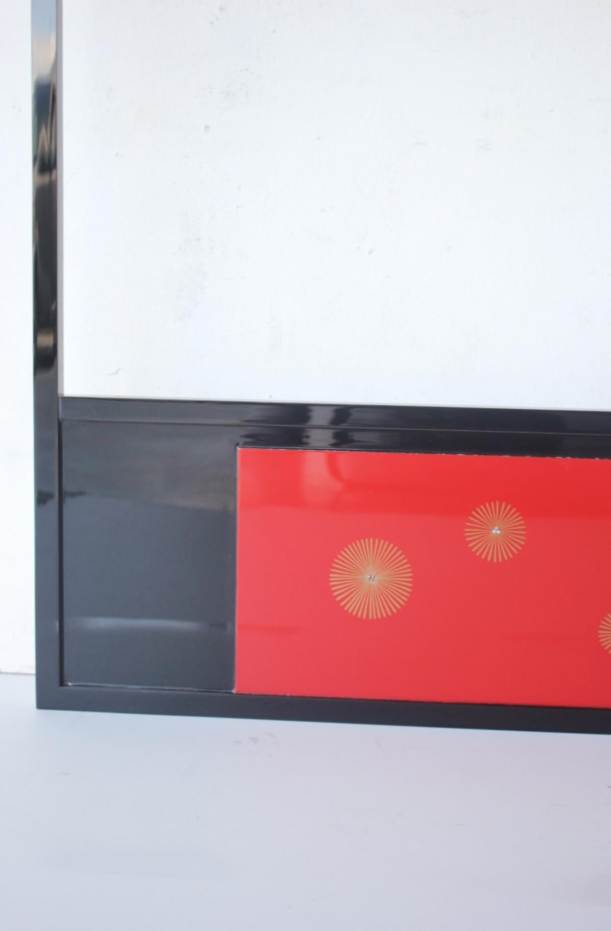 Bois F8 Ancien art japonais Ustensiles de cérémonie du thé Paravent Furosaki Laque Wajima en vente
