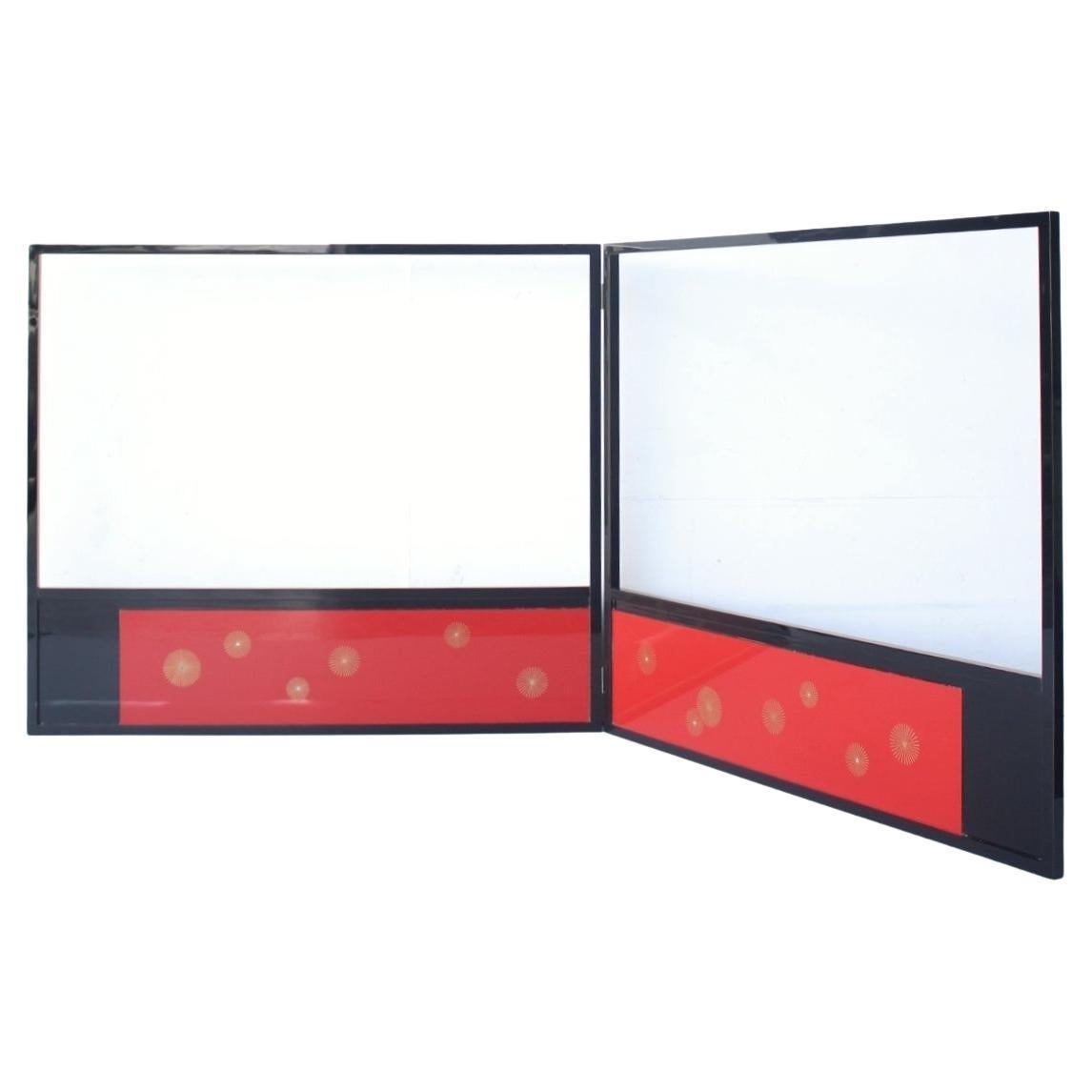 F8 Old Japanese Art Tea ceremony utensils Furosaki folding screen Wajima lacquer
