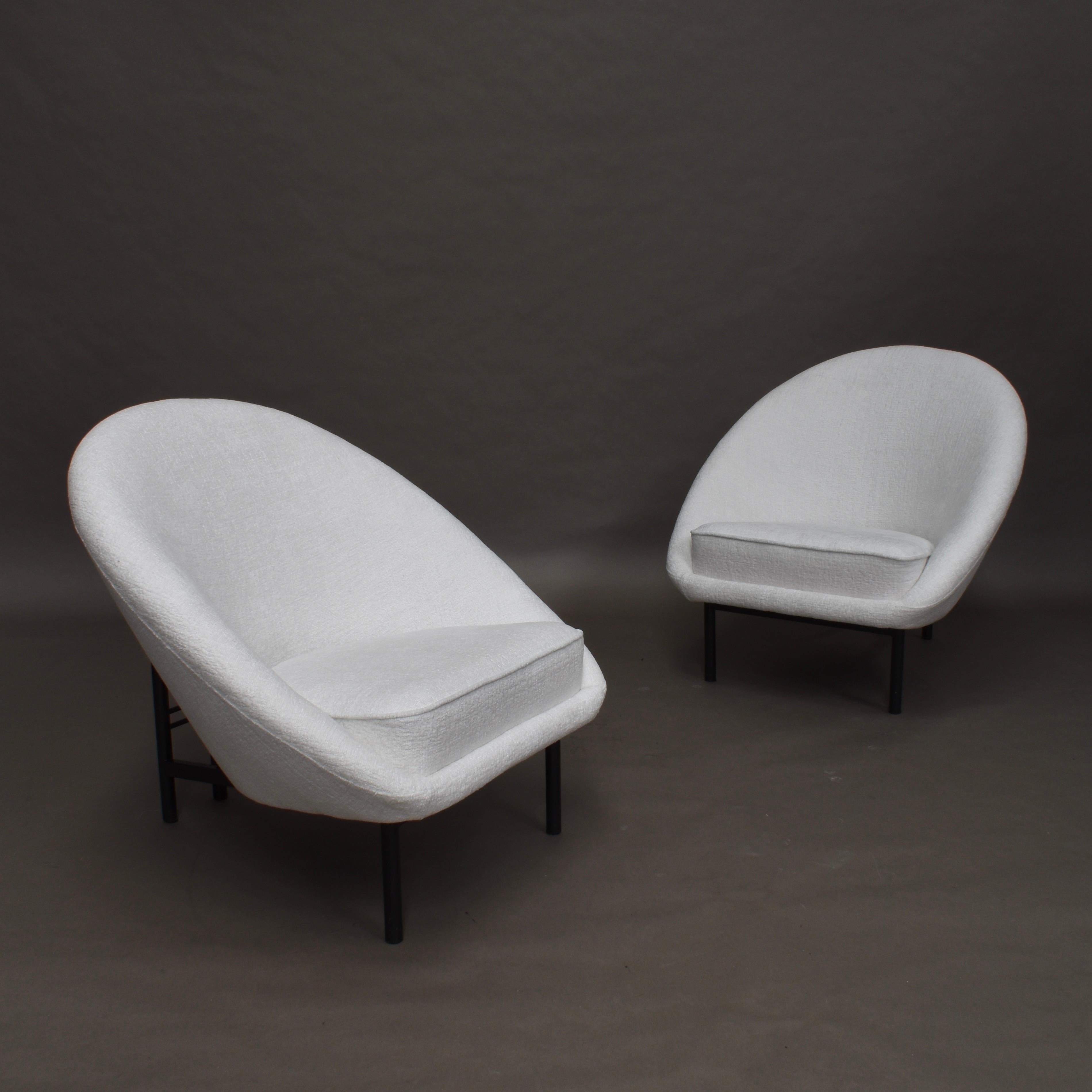 Mid-Century Modern F815 Armchairs by Theo Ruth for Artifort in New Fabric, Netherlands, 1958