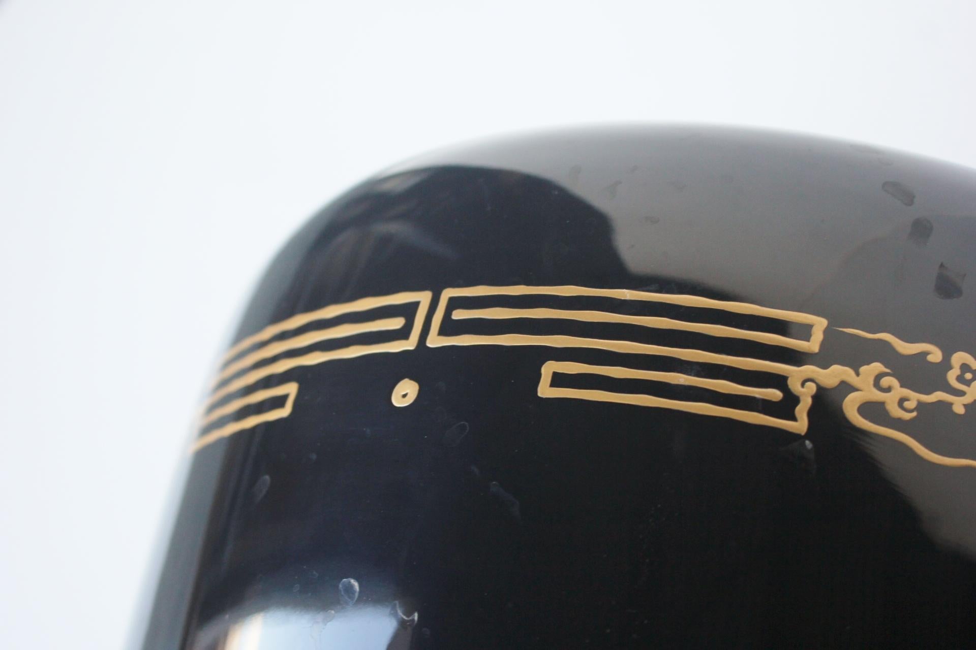 F9 Alte japanische Kunst Unbenutzte Drachen Maki-e Lack Brazier, Weinkühler, Satz von 2 im Angebot 6