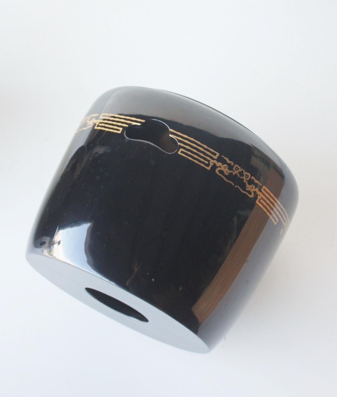 F9 Alte japanische Kunst Unbenutzte Drachen Maki-e Lack Brazier, Weinkühler, Satz von 2 (20. Jahrhundert) im Angebot