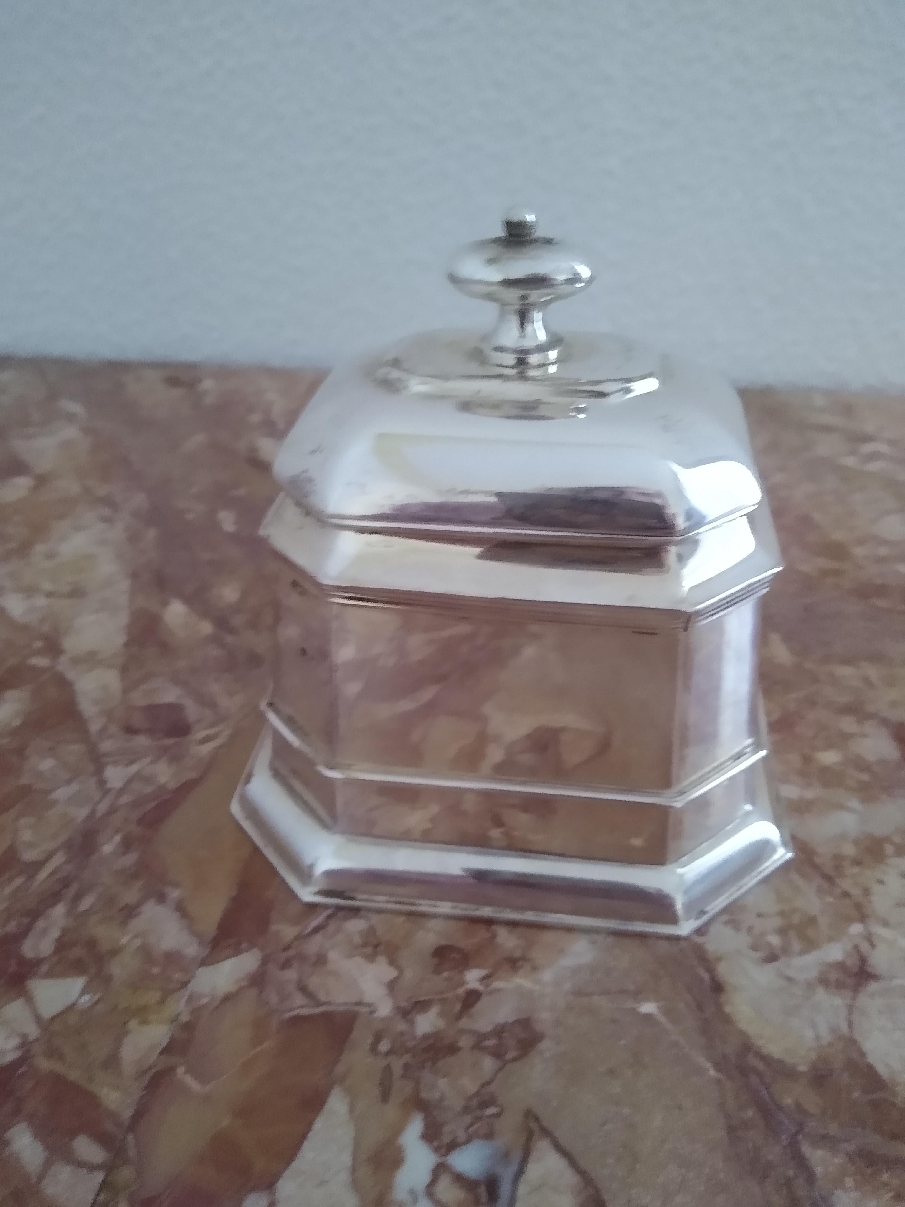 Cesa 1882 Art Deco Sterling Silver Coffee & Tea Set on Tray For Sale 1