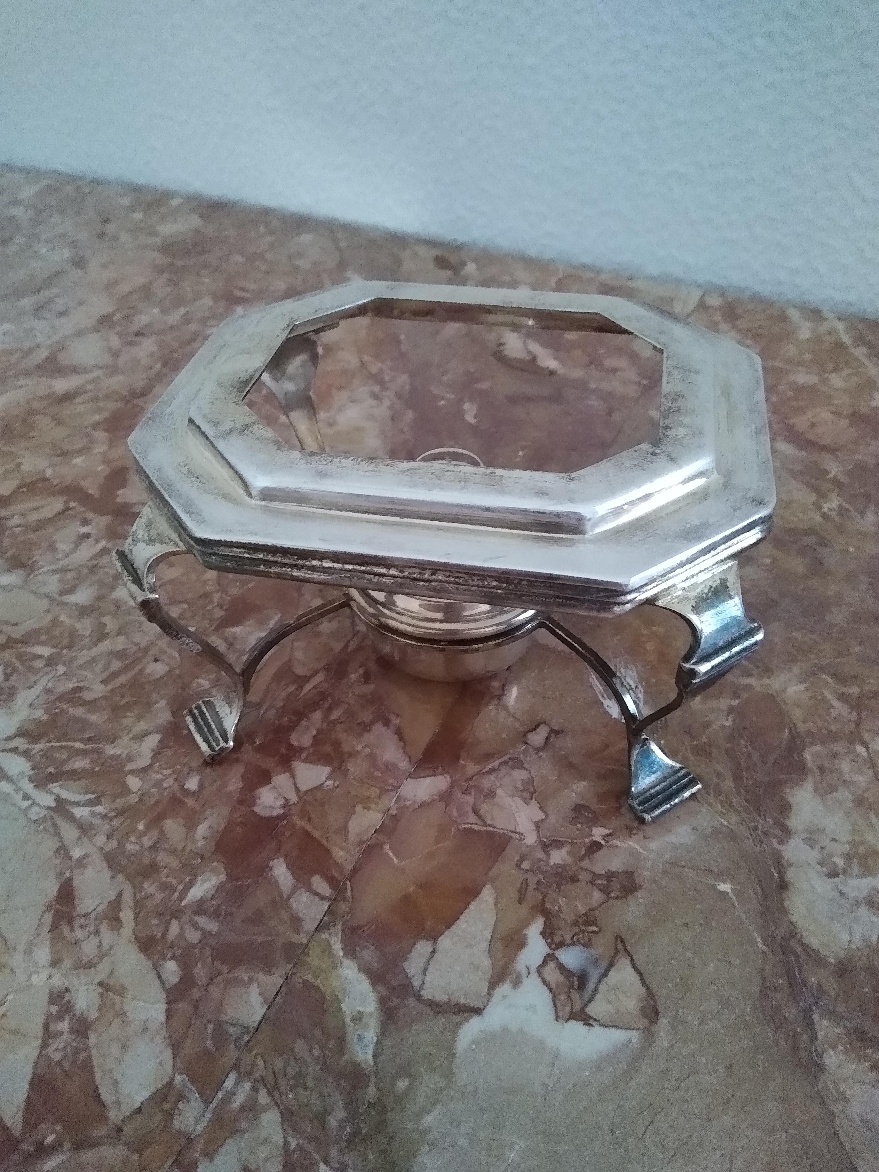 Cesa 1882 Art Deco Sterling Silver Coffee & Tea Set on Tray In Good Condition For Sale In Catania, IT