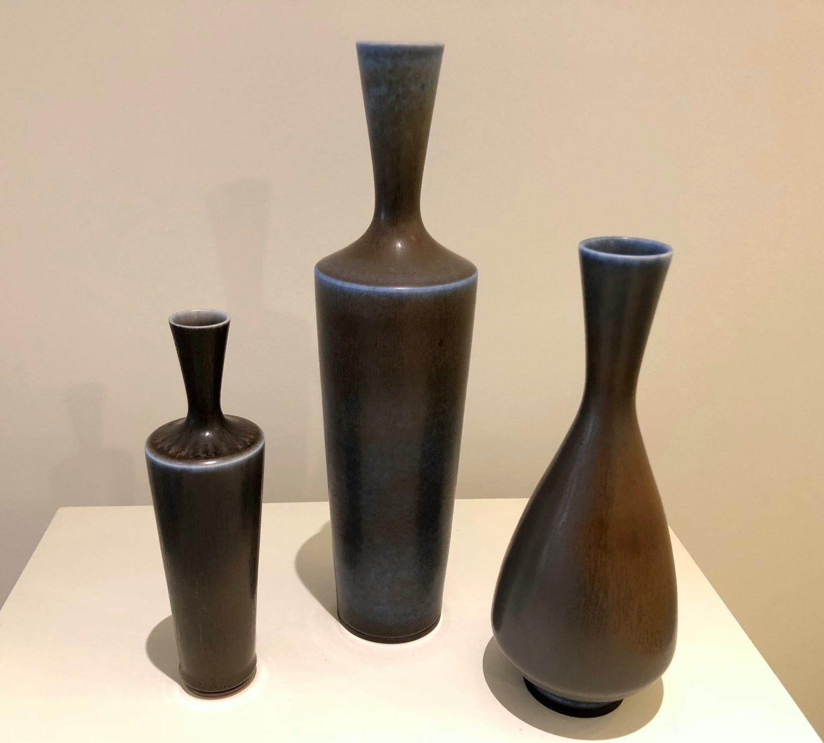 Berndt Friberg Set of Three Ceramic Vases, 1960s 1