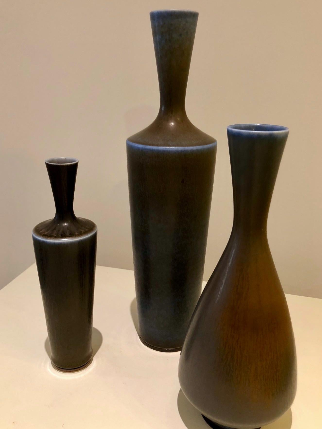 Berndt Friberg Set of Three Ceramic Vases, 1960s 2