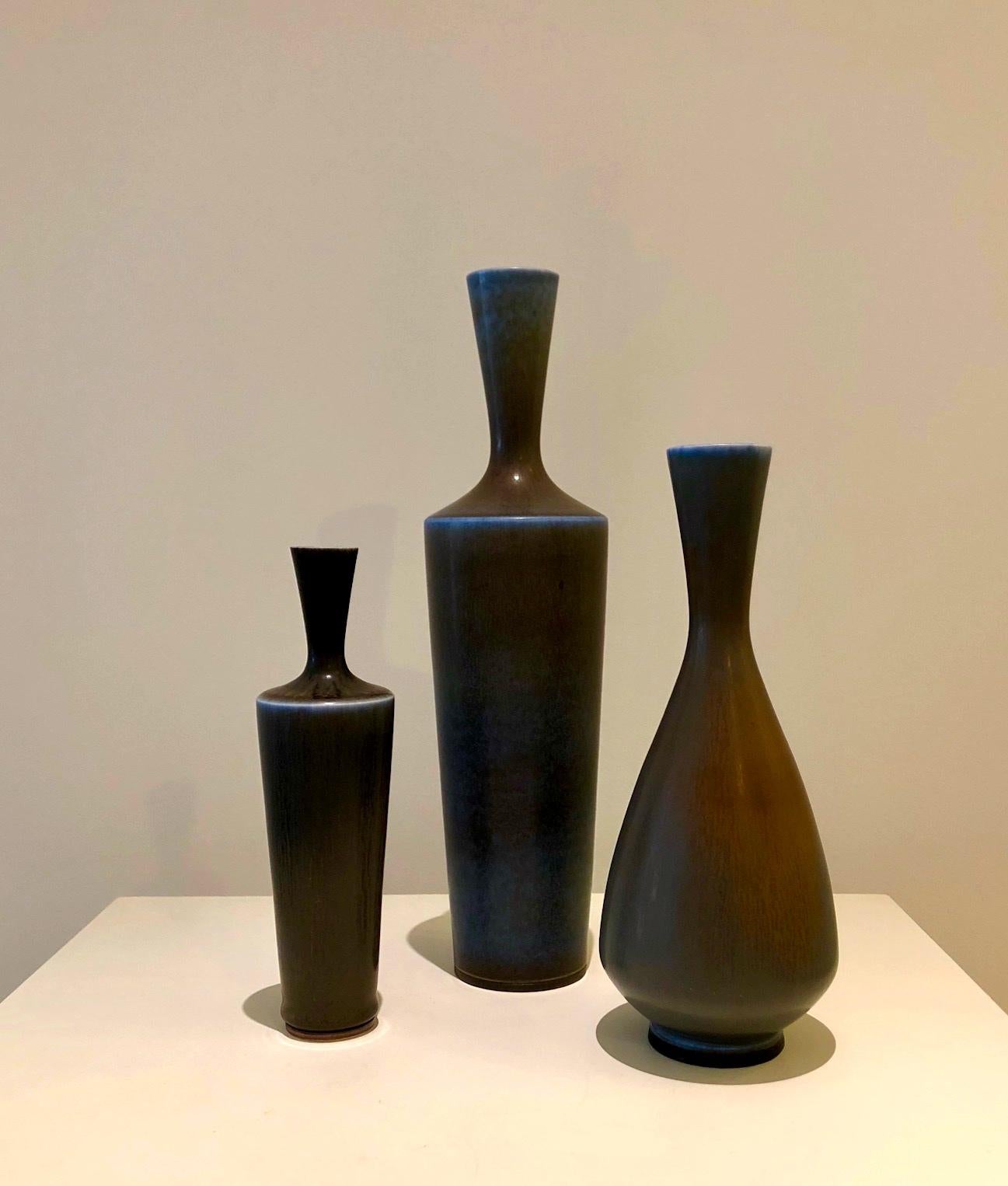 Berndt Friberg Set of Three Ceramic Vases, 1960s In Excellent Condition In Paris, FR