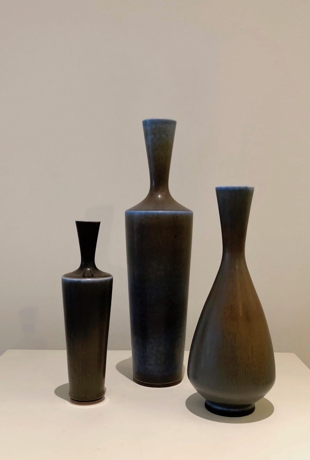 Mid-20th Century Berndt Friberg Set of Three Ceramic Vases, 1960s