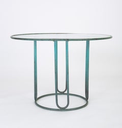Walter Lamb Round Patio Dining Table with Glass Top