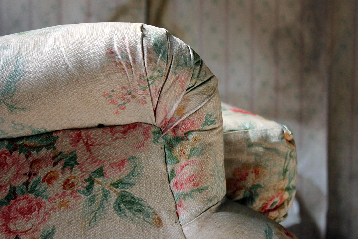 English Upholstered Easy Armchair in the Manner of Howard & Sons, circa 1900