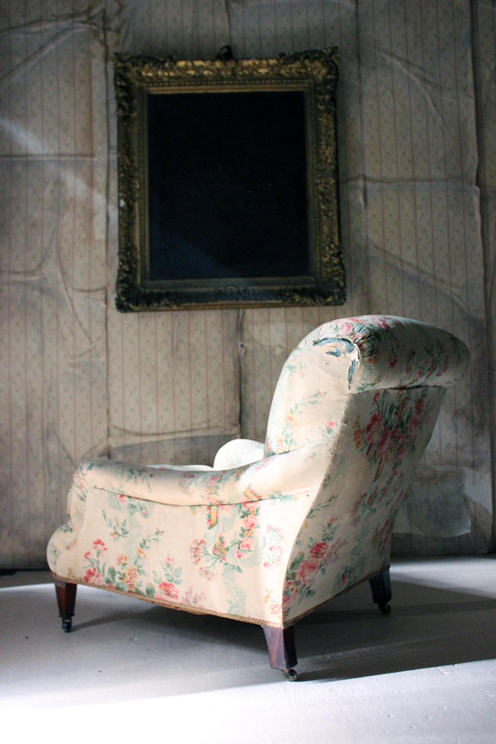 Upholstered Easy Armchair in the Manner of Howard & Sons, circa 1900 10