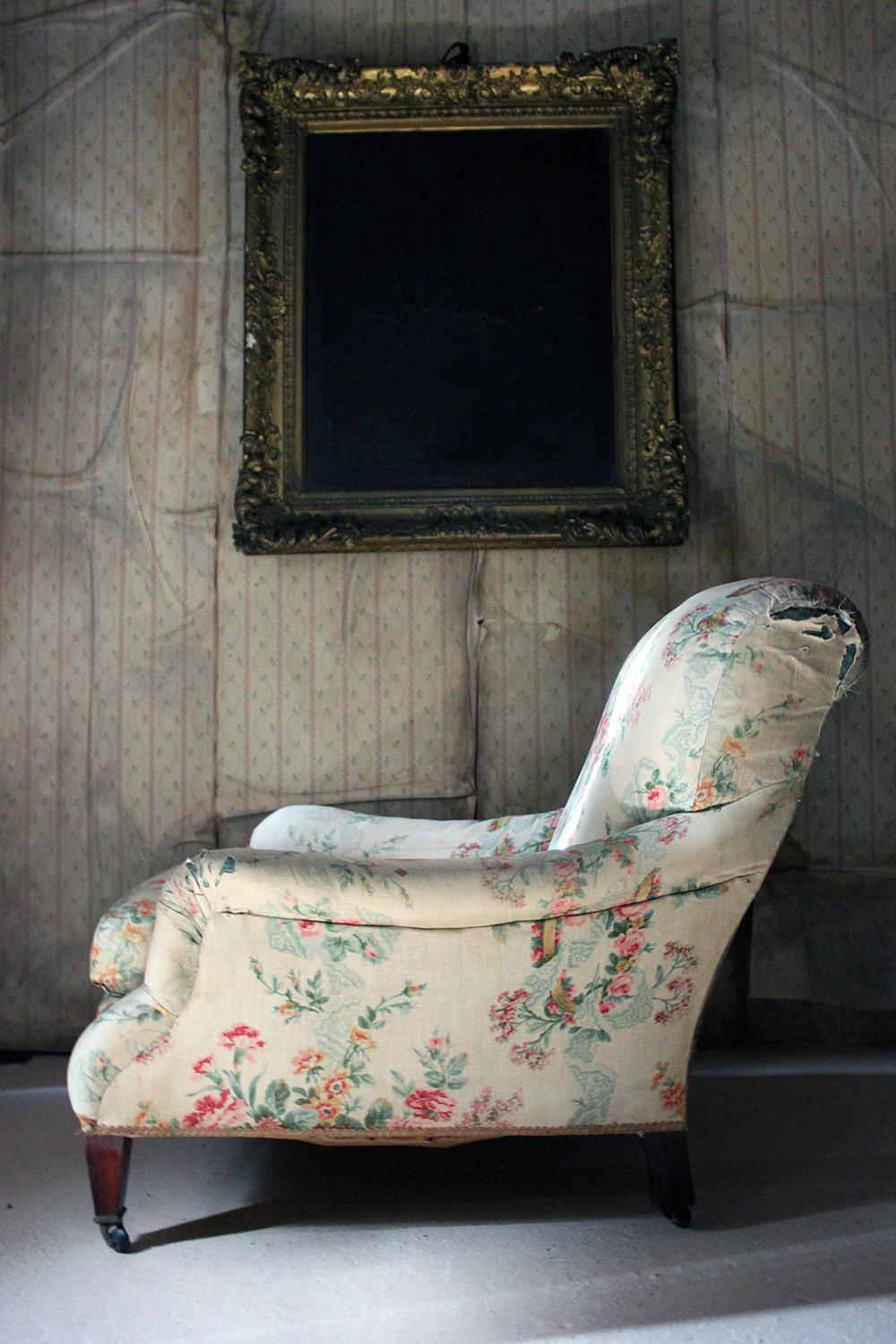Upholstered Easy Armchair in the Manner of Howard & Sons, circa 1900 11
