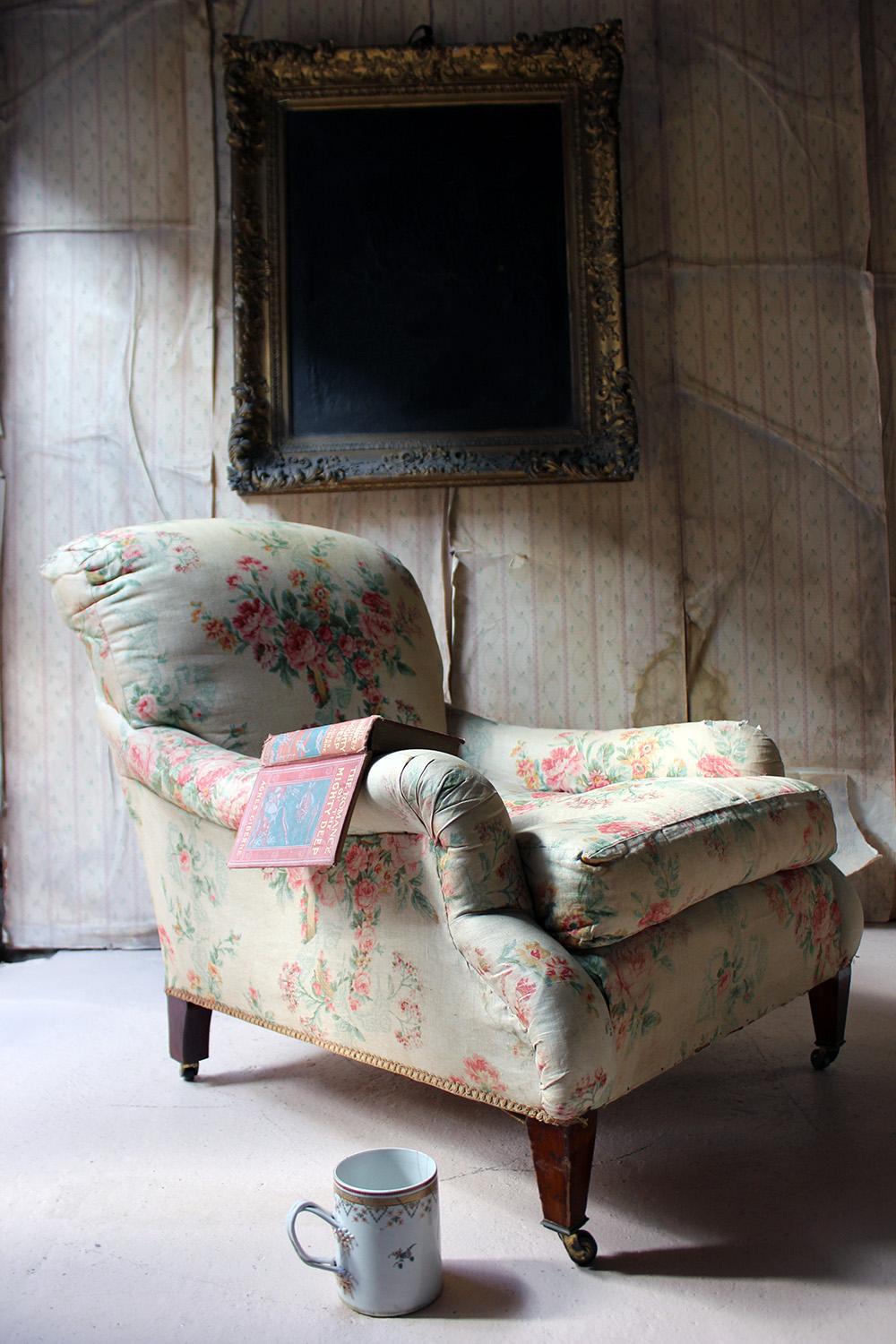 Upholstered Easy Armchair in the Manner of Howard & Sons, circa 1900 13