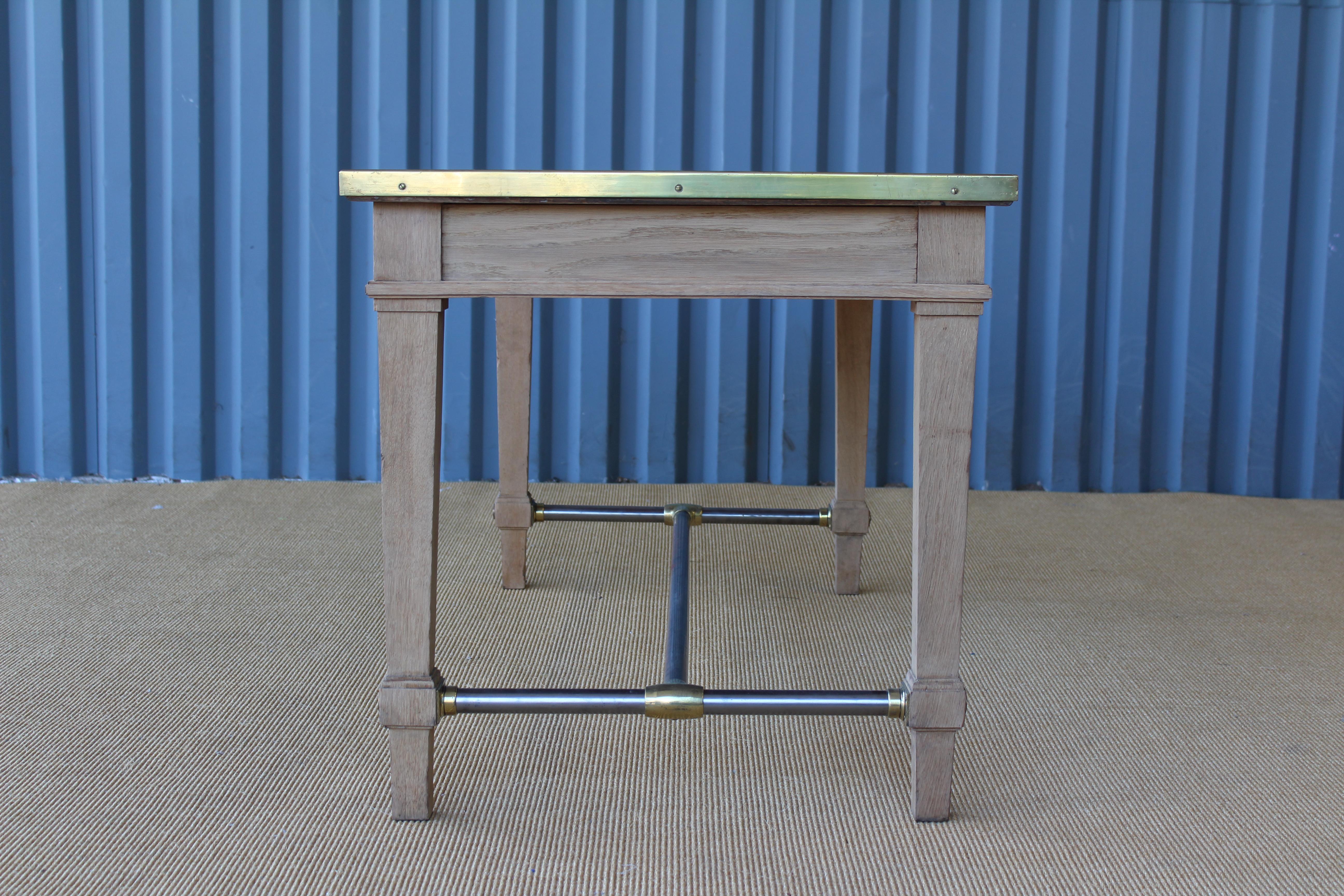 Oak Desk from the Bank of France, 1950s 1