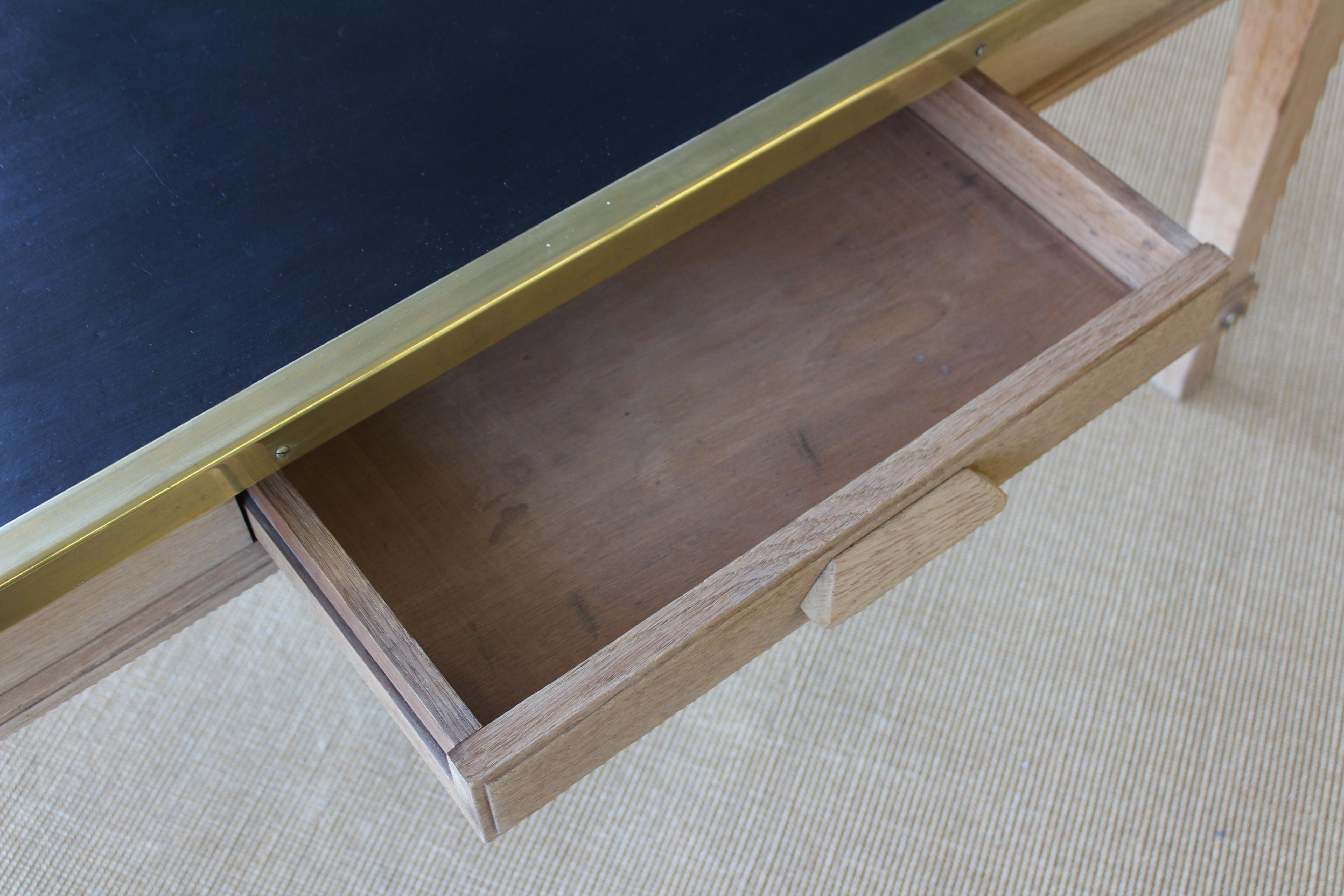 Oak Desk from the Bank of France, 1950s 4