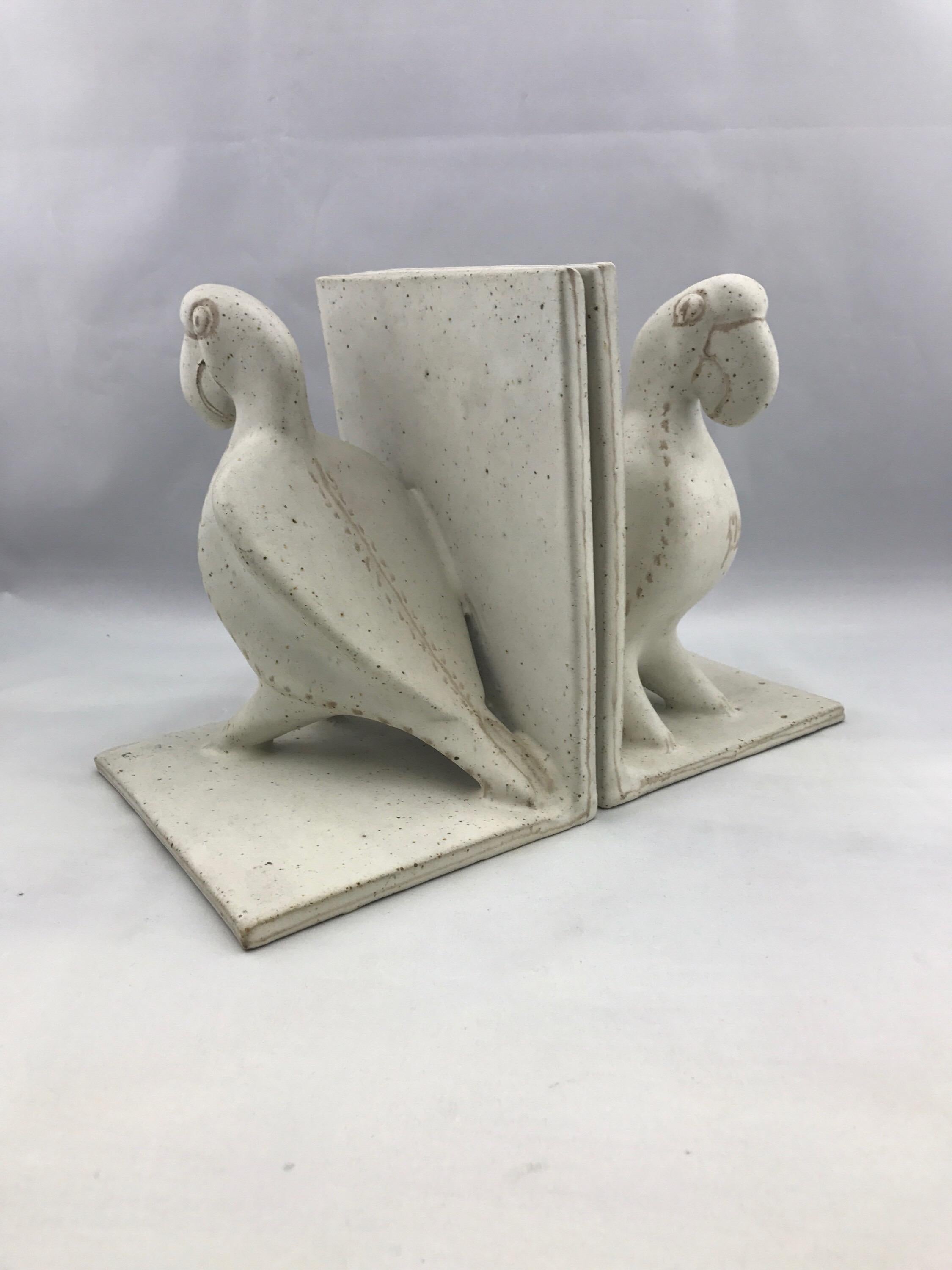 Fantastic Italian ceramic bookends by Bruno Gambone. Excellent condition with no known defects that would detract from value or aesthetics. Ready for use.