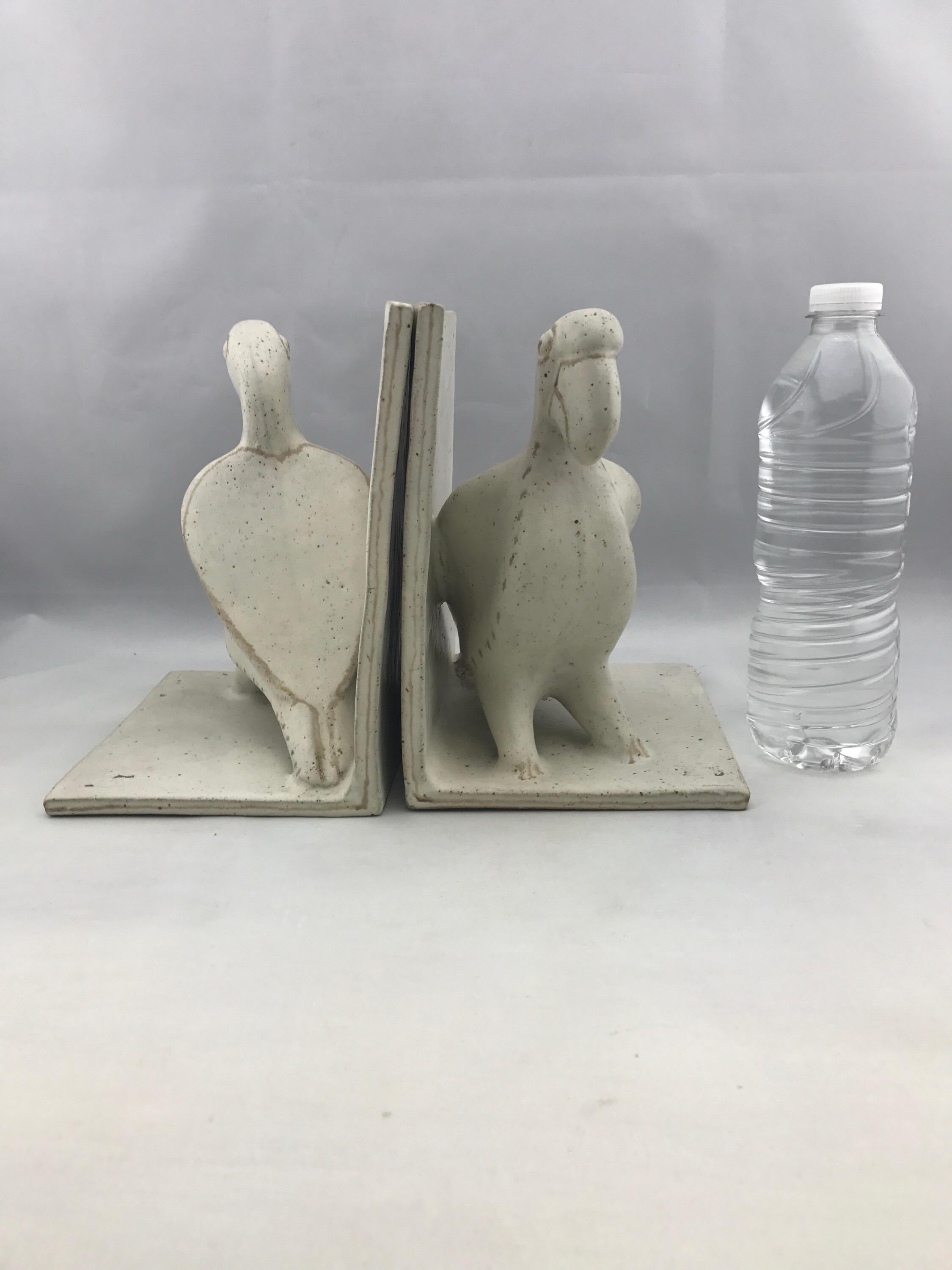 Ceramic Parrot Bookends by Bruno Gambone, Mid-Century Modern, Italian For Sale 15
