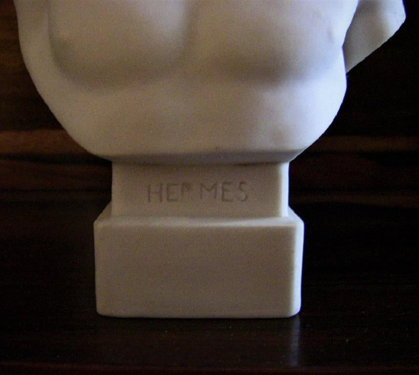 Neoclassical Revival 19th Century Hermes Parian Ware Bust