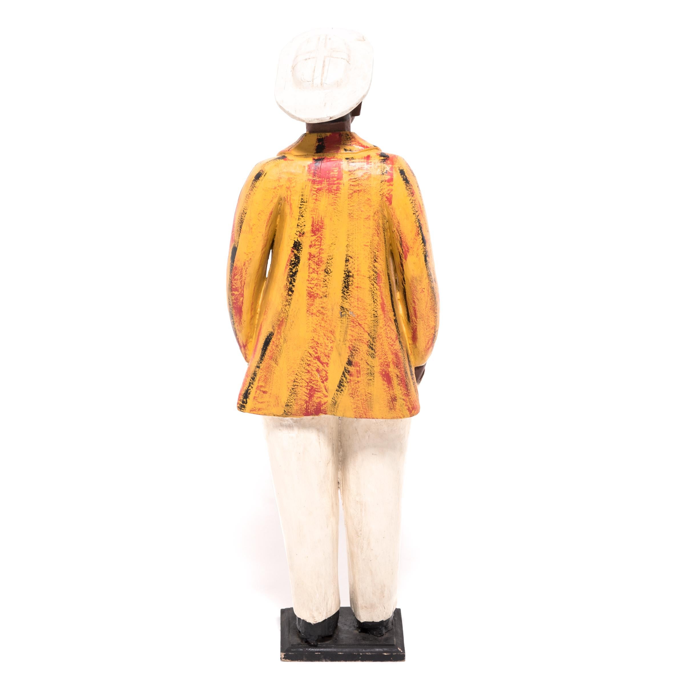 Ivorian African Colonial Figure with Yellow Jacket
