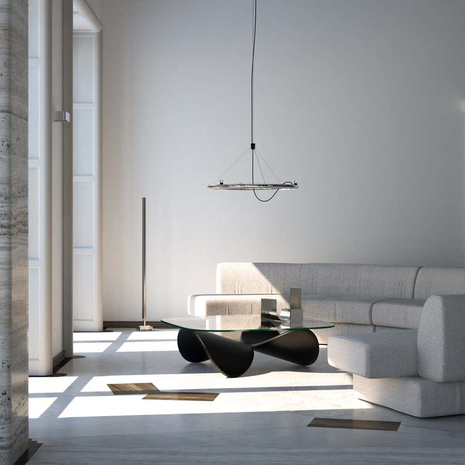 Modern Minimalist Vase in Black and White Marble, Italy, Sandro Lopez ...