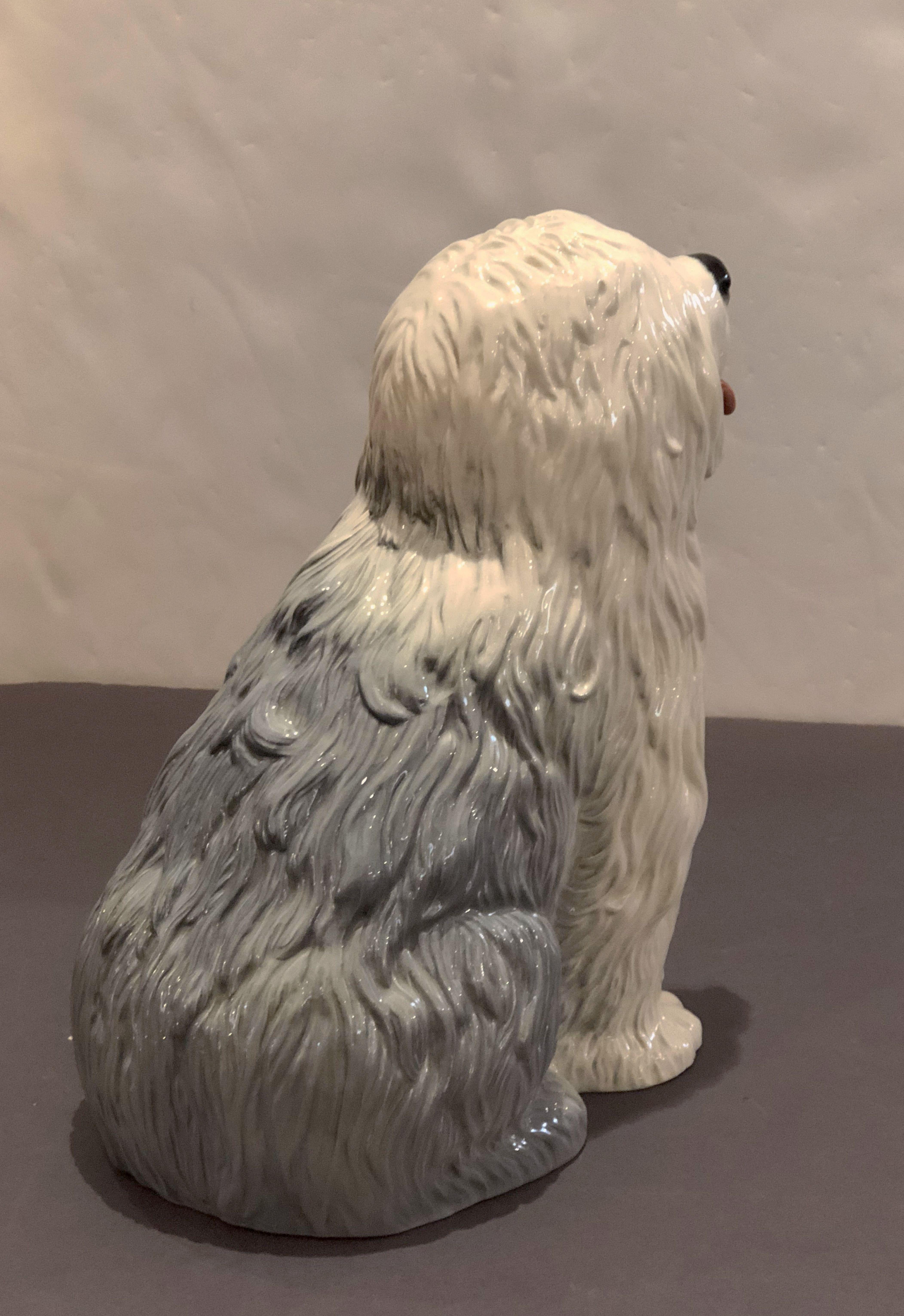 20th Century Old English Sheepdog Model by Beswick Pottery 'Fireside Model'
